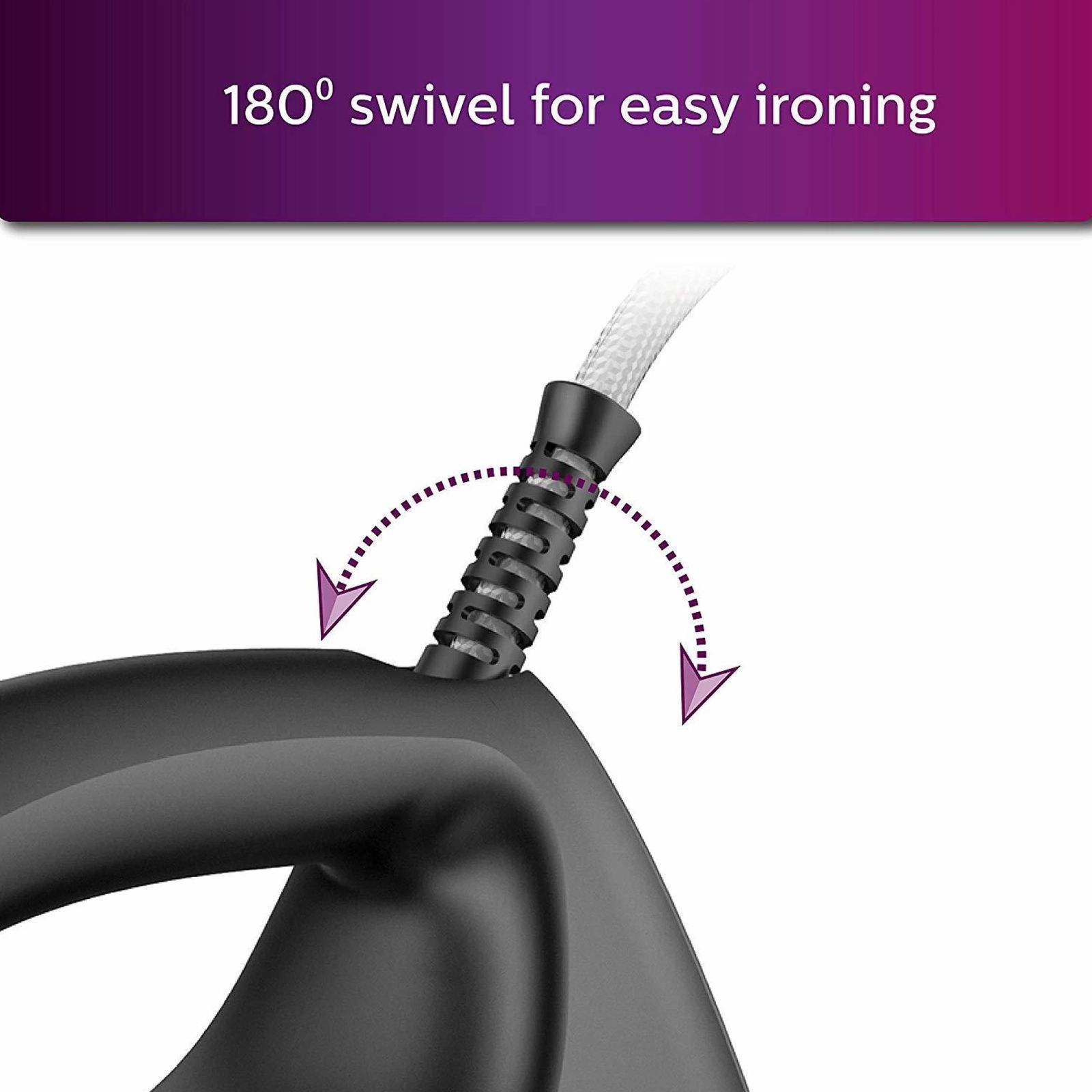 PHILIPS GC181/80 1000 Watts Dry Iron (Ergonomic Grip, Black)_5