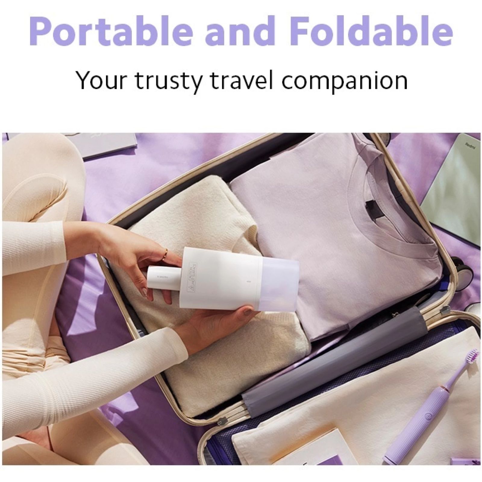 Xiaomi 1300 Watts Handheld Garment Steamer (165ml Water Tank, 1 Mode, Quick Steaming, White)_6