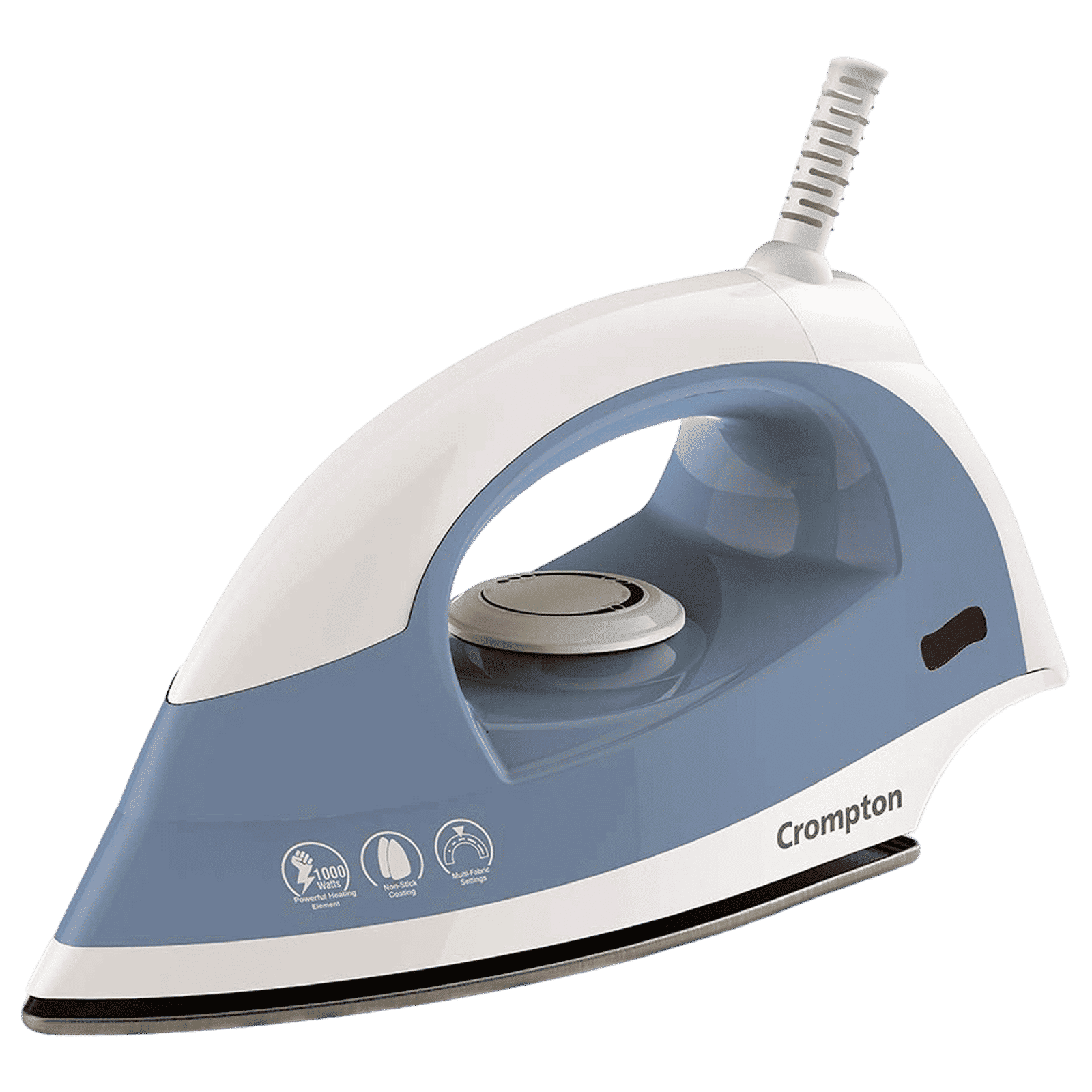 Crompton Brio 1000 Watts Dry Iron (6 Fabric Settings, Sky Blue & White)_1