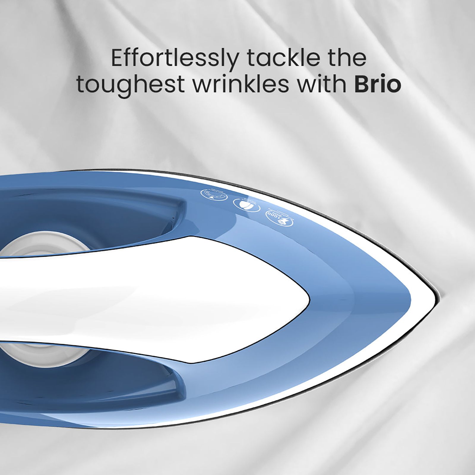 Crompton Brio 1000 Watts Dry Iron (6 Fabric Settings, Sky Blue & White)_7