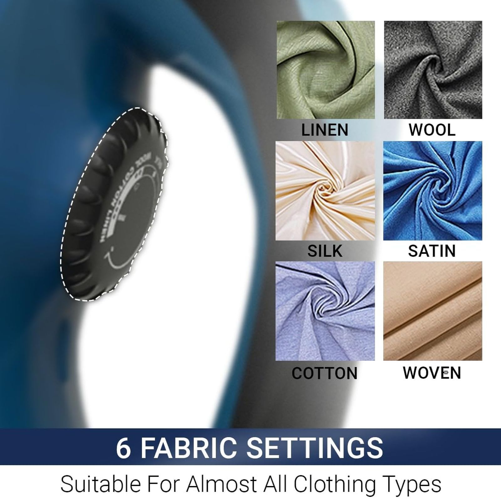 Crompton FabrimaX Plus 1250 Watts 200ml Steam Iron (6 Fabric Settings, Black & Blue) Crompton FabrimaX Plus 1250 Watts 200ml Steam Iron (6 Fabric Settings, Black & Blue)_5