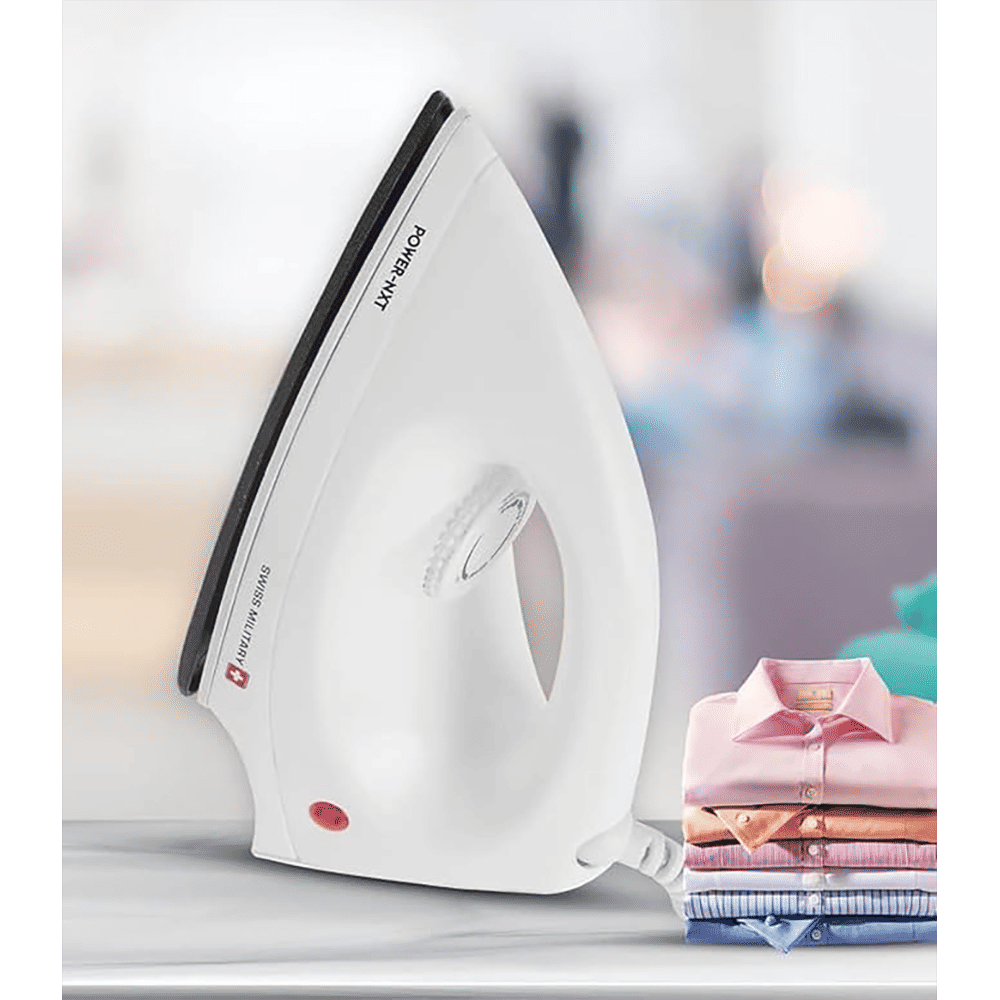 SWISS MILITARY Power Nxt 1000 Watts Dry Iron (Auto Shut-Off, White)_5