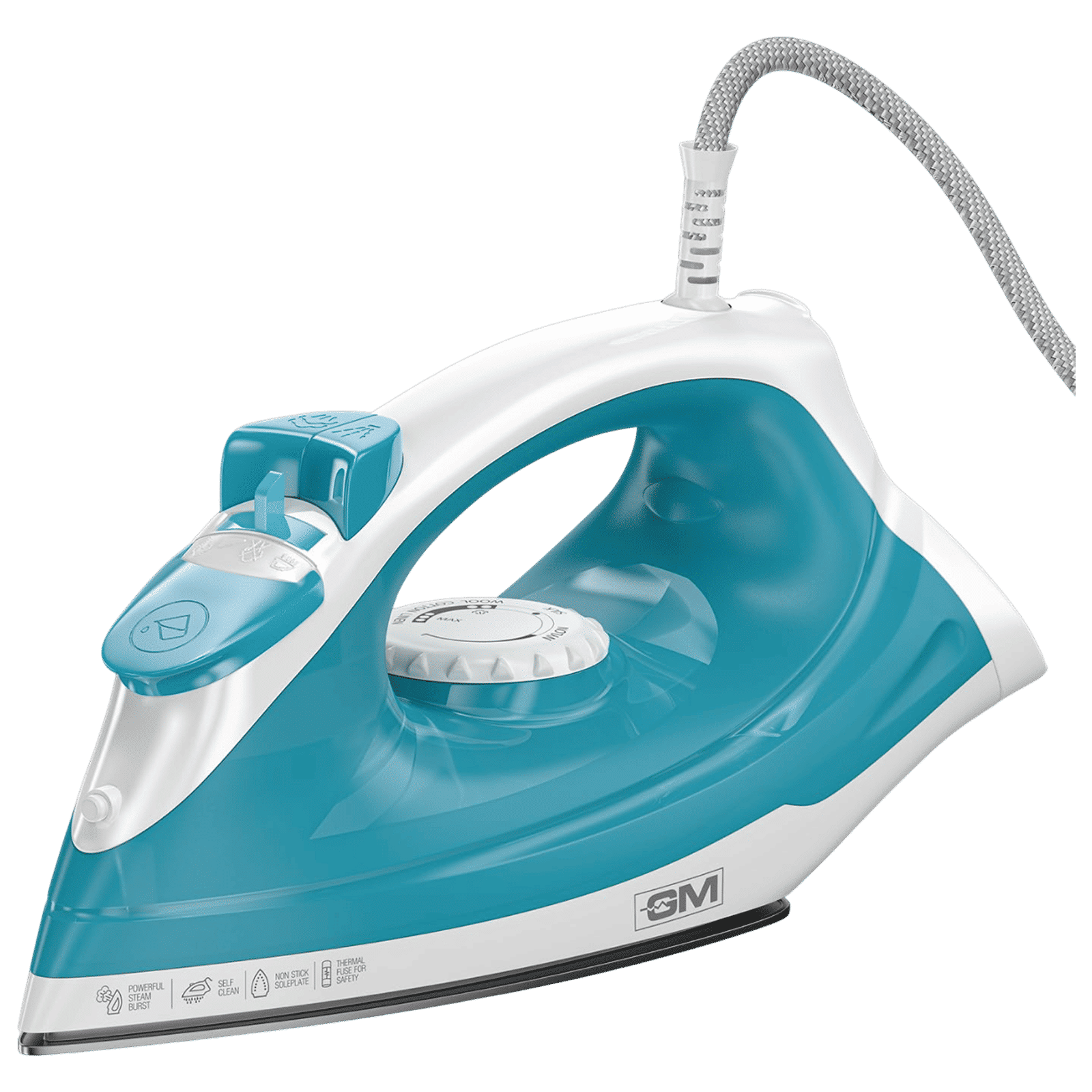 GM G-Swift 1250 Watts 160ml Steam Iron (Vertical Steam Ironing, Blue)_1