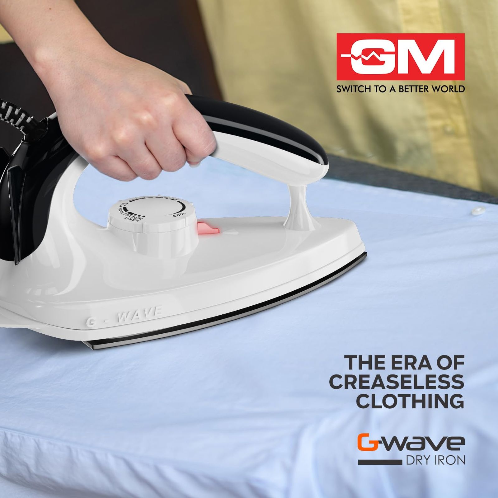 GM Wave 1000 Watts D 1000 Watts Dry Iron (Thermostat Fuse, Black)_4
