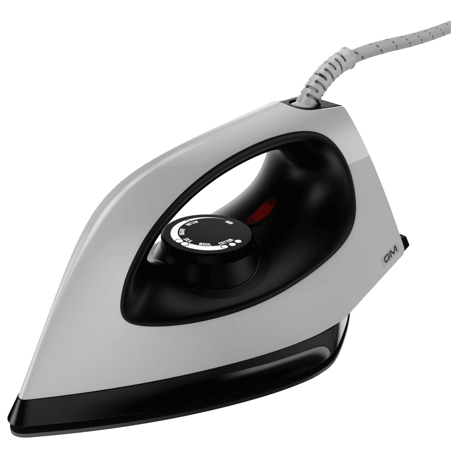 GM Orca 1100 Watts Dry Iron (360 Degree Swivel Cord, White)_1