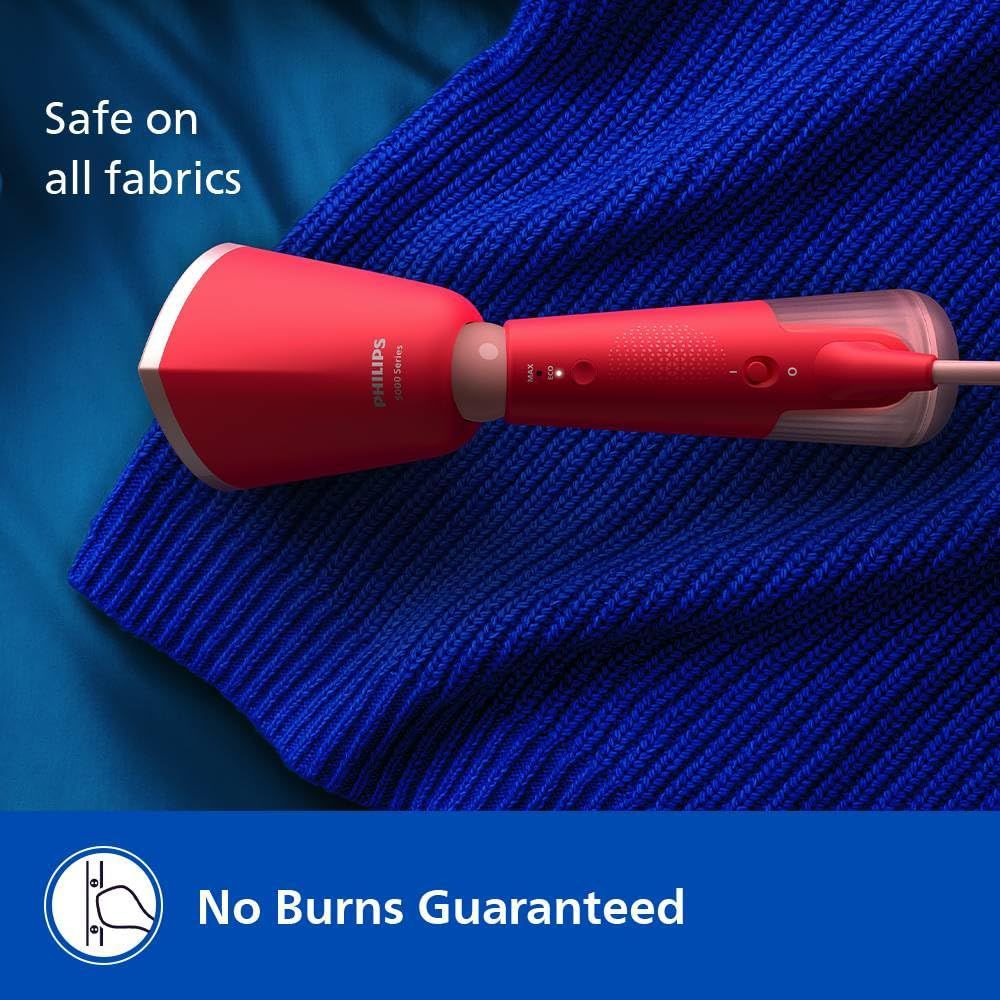 PHILIPS 5000 Series 1400 Watts Handheld Garment Steamer (120ml Water Tank, 2 Modes, Drip Stop, Orange Red)_7