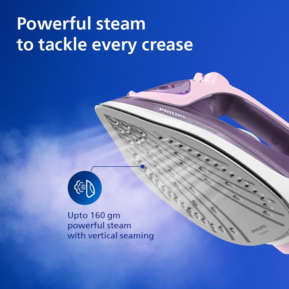 PHILIPS Speed Pro 2200 Watts 300ml Steam Iron (Built-in Calc-Clean, Purple) PHILIPS Speed Pro 2200 Watts 300ml Steam Iron (Built-in Calc-Clean, Purple)_8