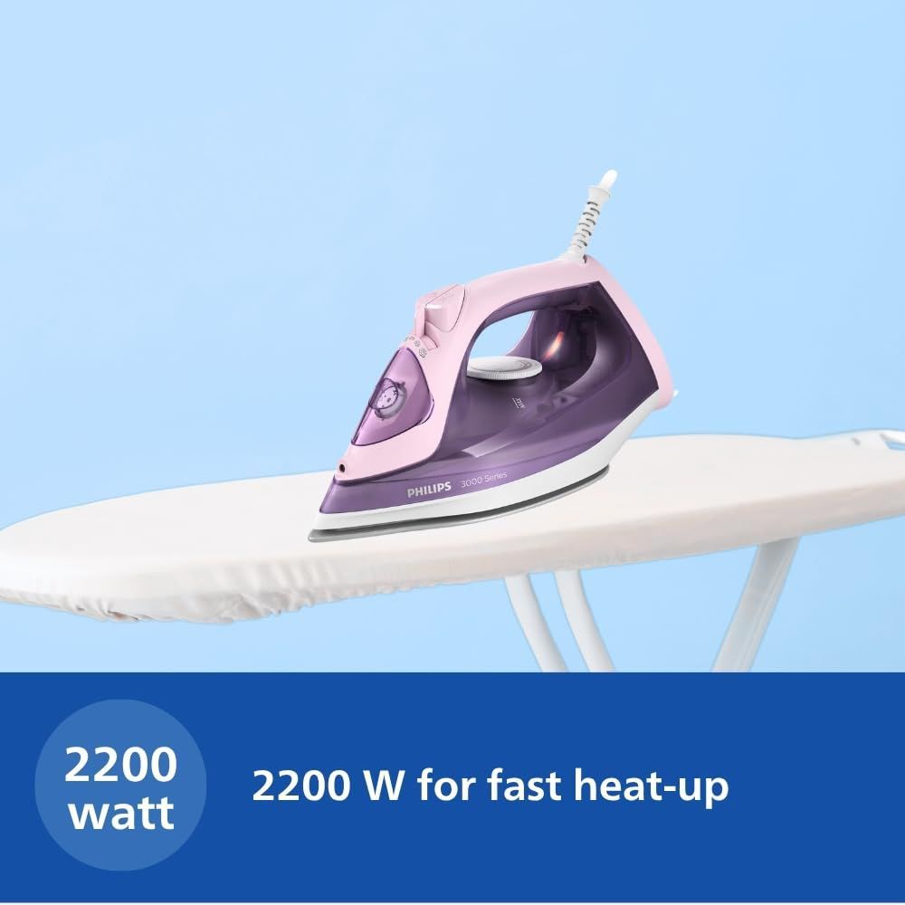 PHILIPS Speed Pro 2200 Watts 300ml Steam Iron (Built-in Calc-Clean, Purple) PHILIPS Speed Pro 2200 Watts 300ml Steam Iron (Built-in Calc-Clean, Purple)_11