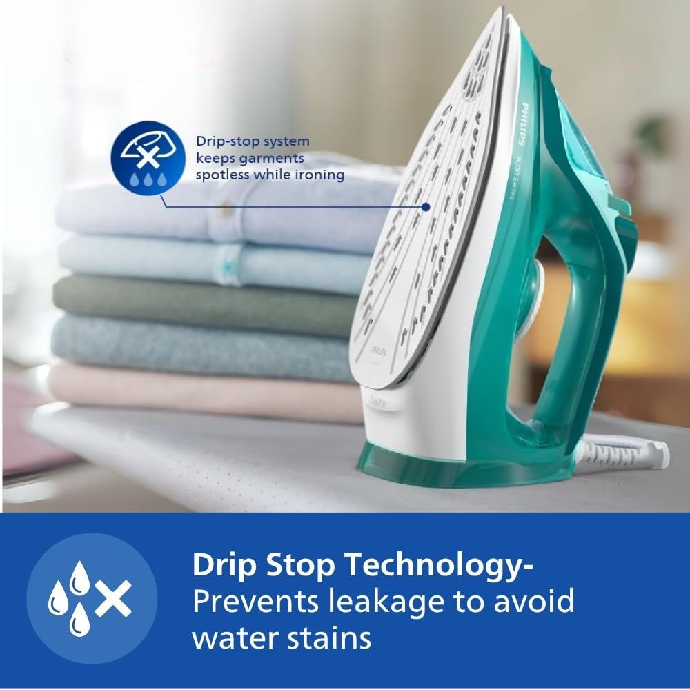 PHILIPS Speed Pro 2400 Watts 300ml Steam Iron (Drip Stop Technology, Green)_13