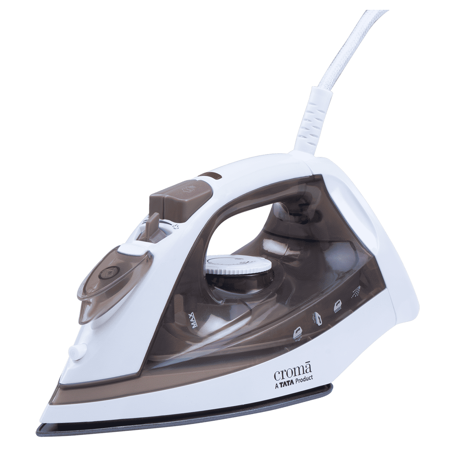 Croma 1600 Watts 210ml Steam Iron (2025 Model, 360 Degree Swivel Cord, Brown) Croma 1600 Watts 210ml Steam Iron (2025 Model, 360 Degree Swivel Cord, Brown)_1