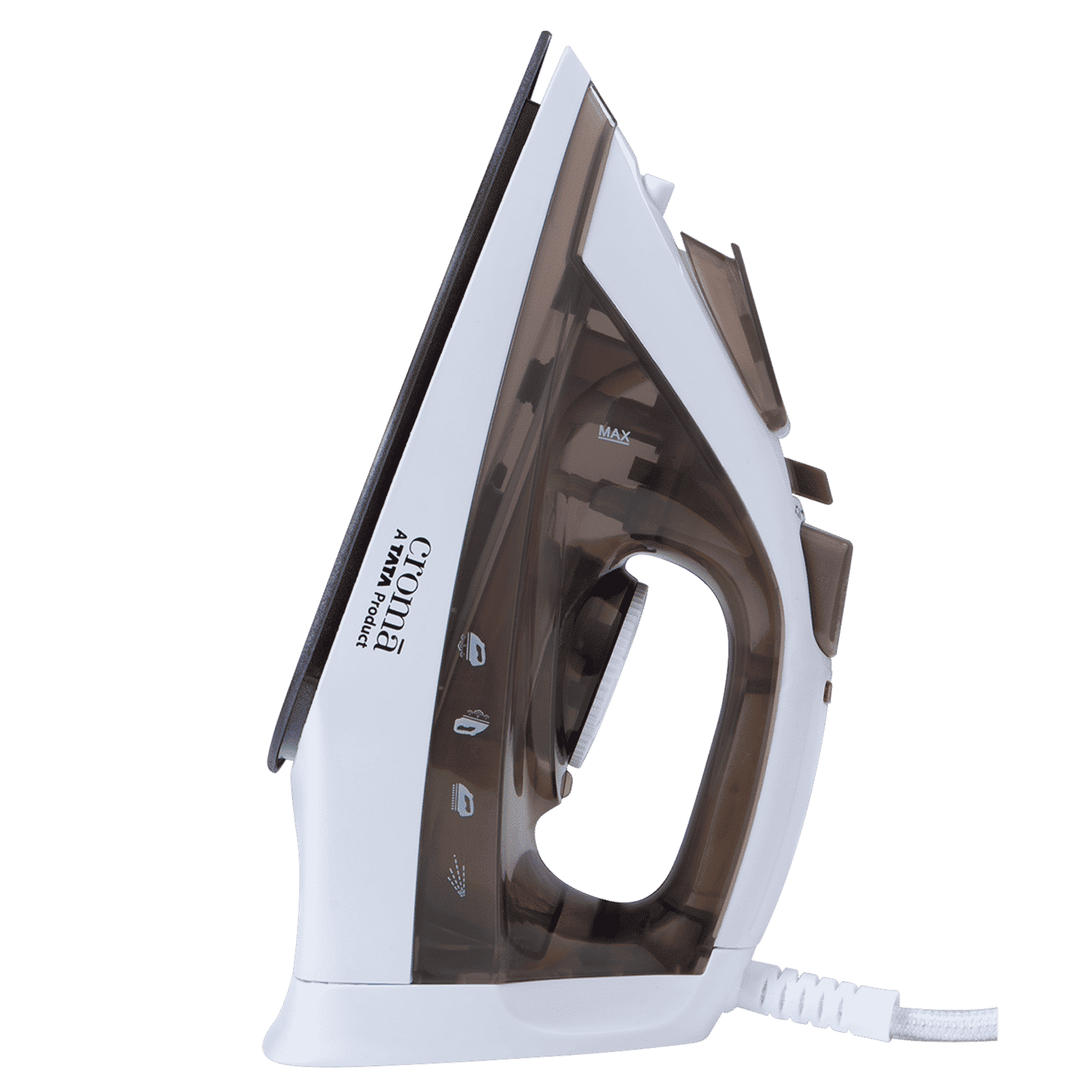 Croma 1600 Watts 210ml Steam Iron (2025 Model, 360 Degree Swivel Cord, Brown)_11