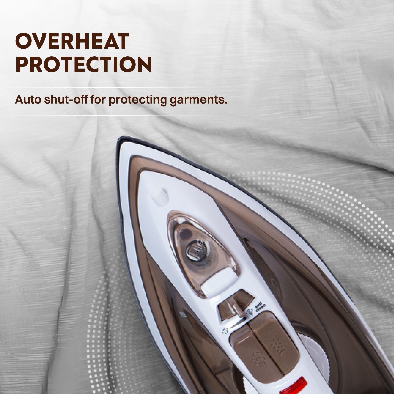 Croma 1600 Watts 210ml Steam Iron (2025 Model, 360 Degree Swivel Cord, Brown)_6