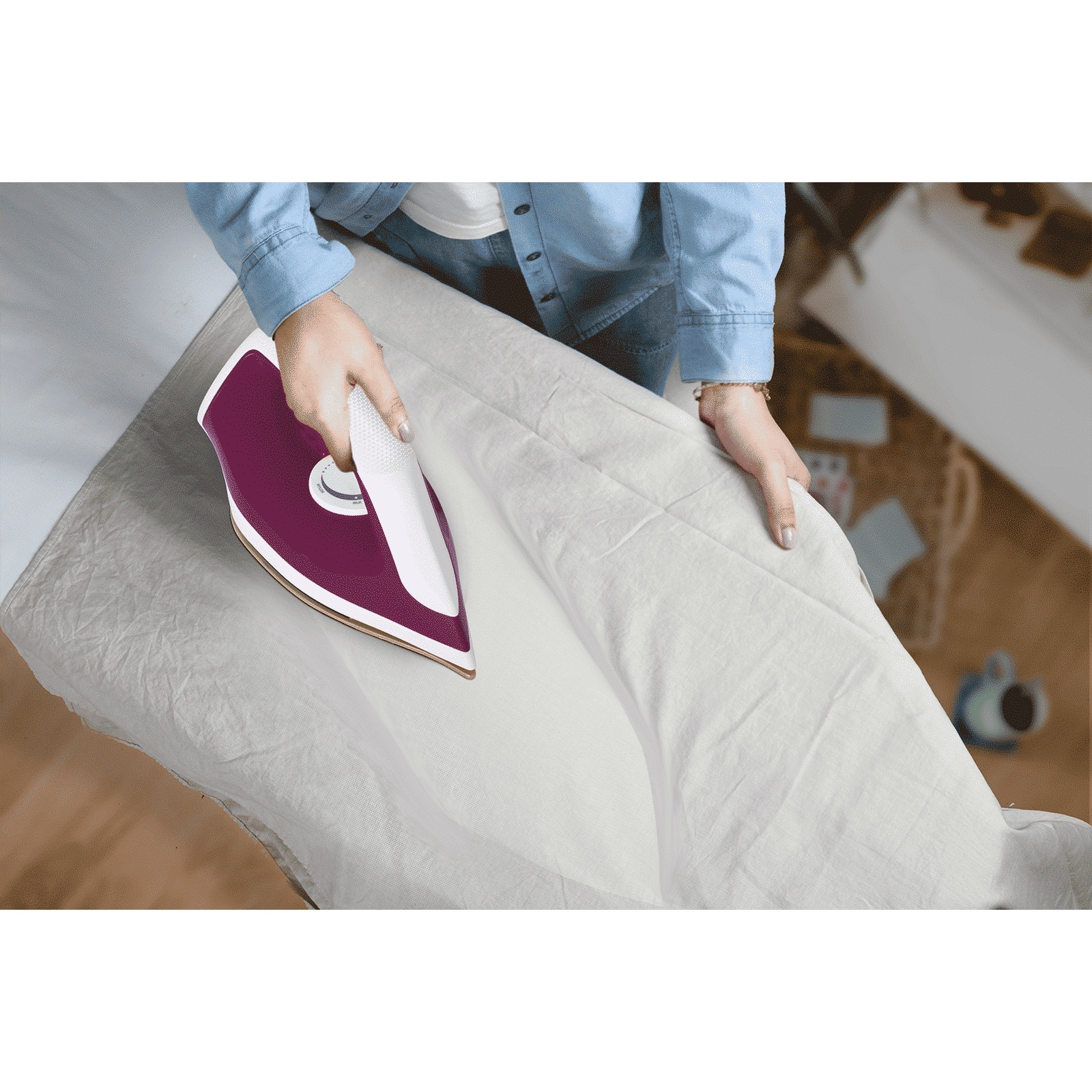 PHILIPS DST0610/30 1000 Watts Dry Iron (Temperature Control, Deep Purple)_4