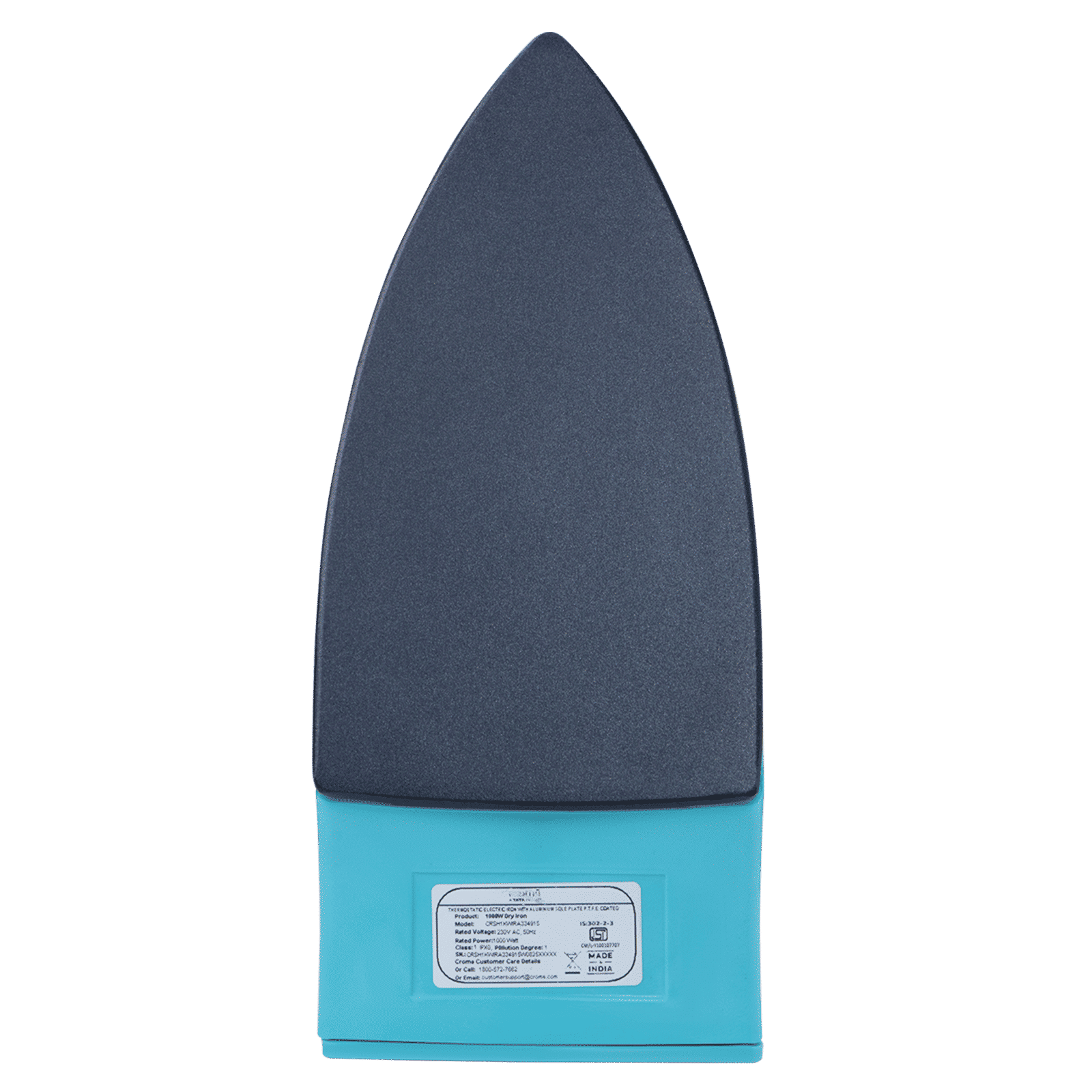 Croma AV4415 1000 Watts Dry Iron (Non-Stick Coated Soleplate, Blue)_5