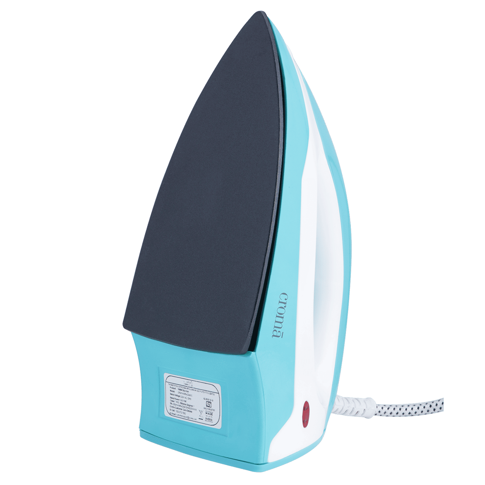 Croma AV4415 1000 Watts Dry Iron (Non-Stick Coated Soleplate, Blue)_3