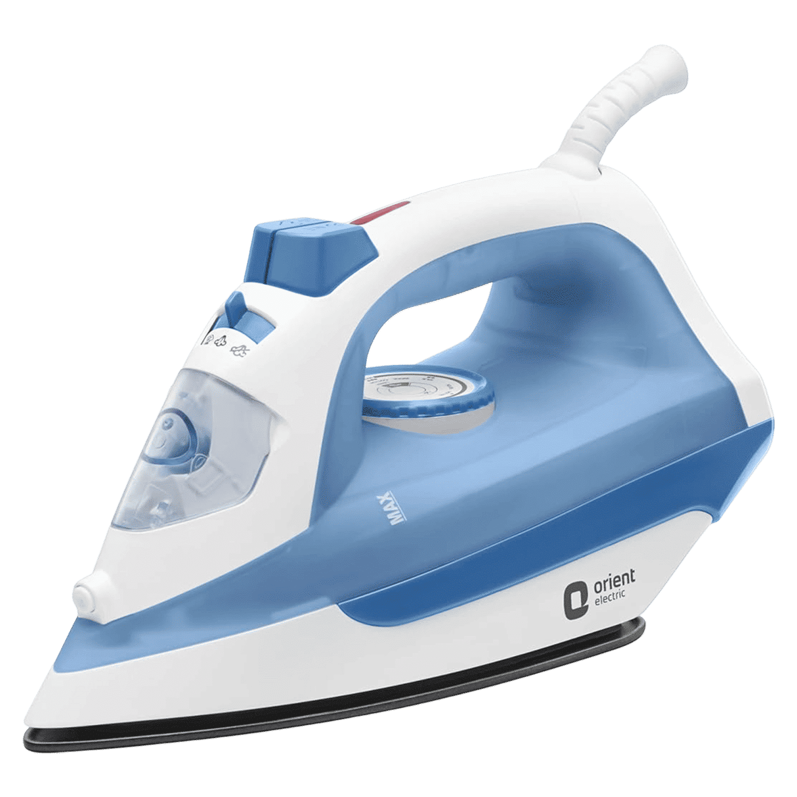 Orient FabriFeel 1600 Watts 230ml Steam Iron (Temperature Control, White & Blue)_1