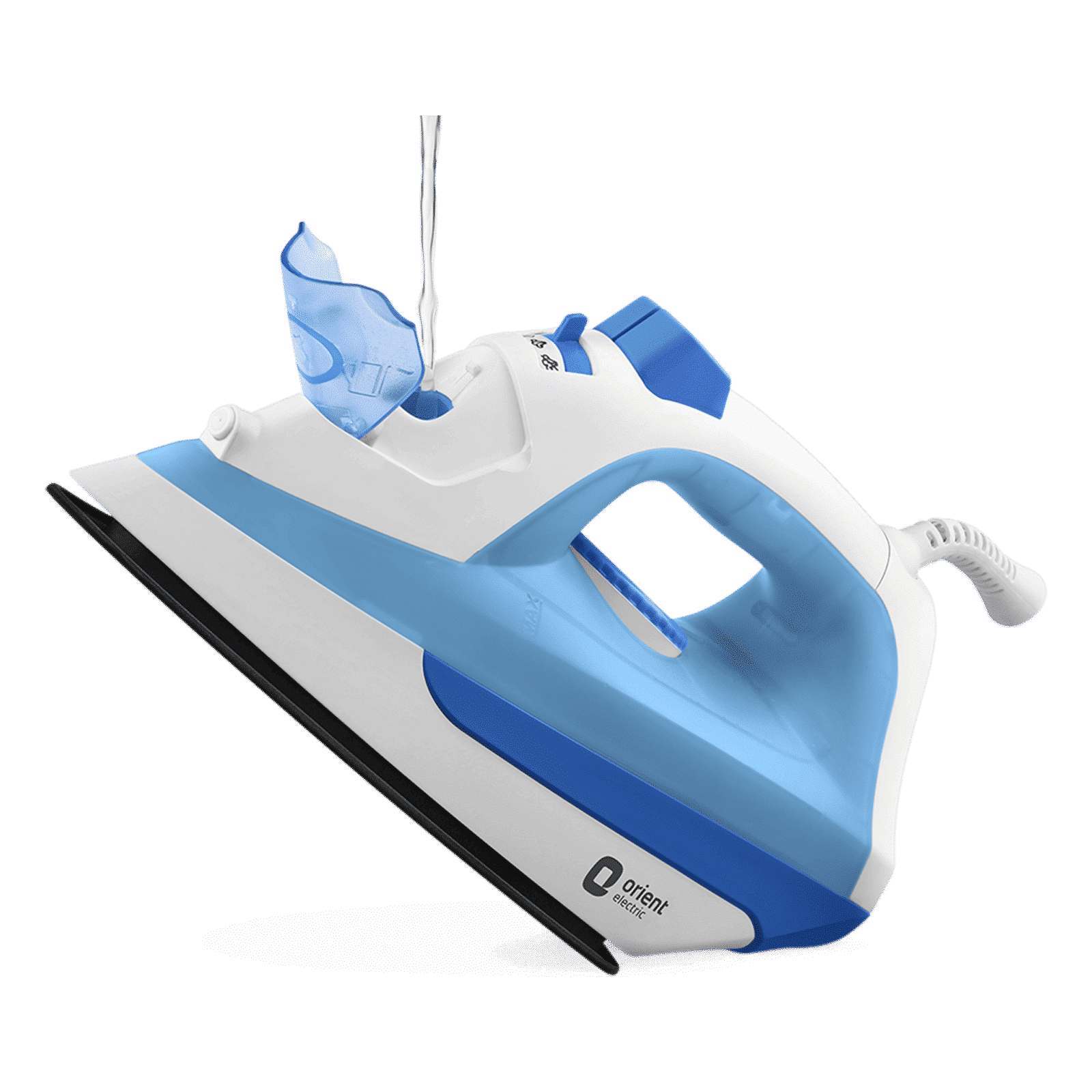 Orient FabriFeel 1600 Watts 230ml Steam Iron (Temperature Control, White & Blue)_2