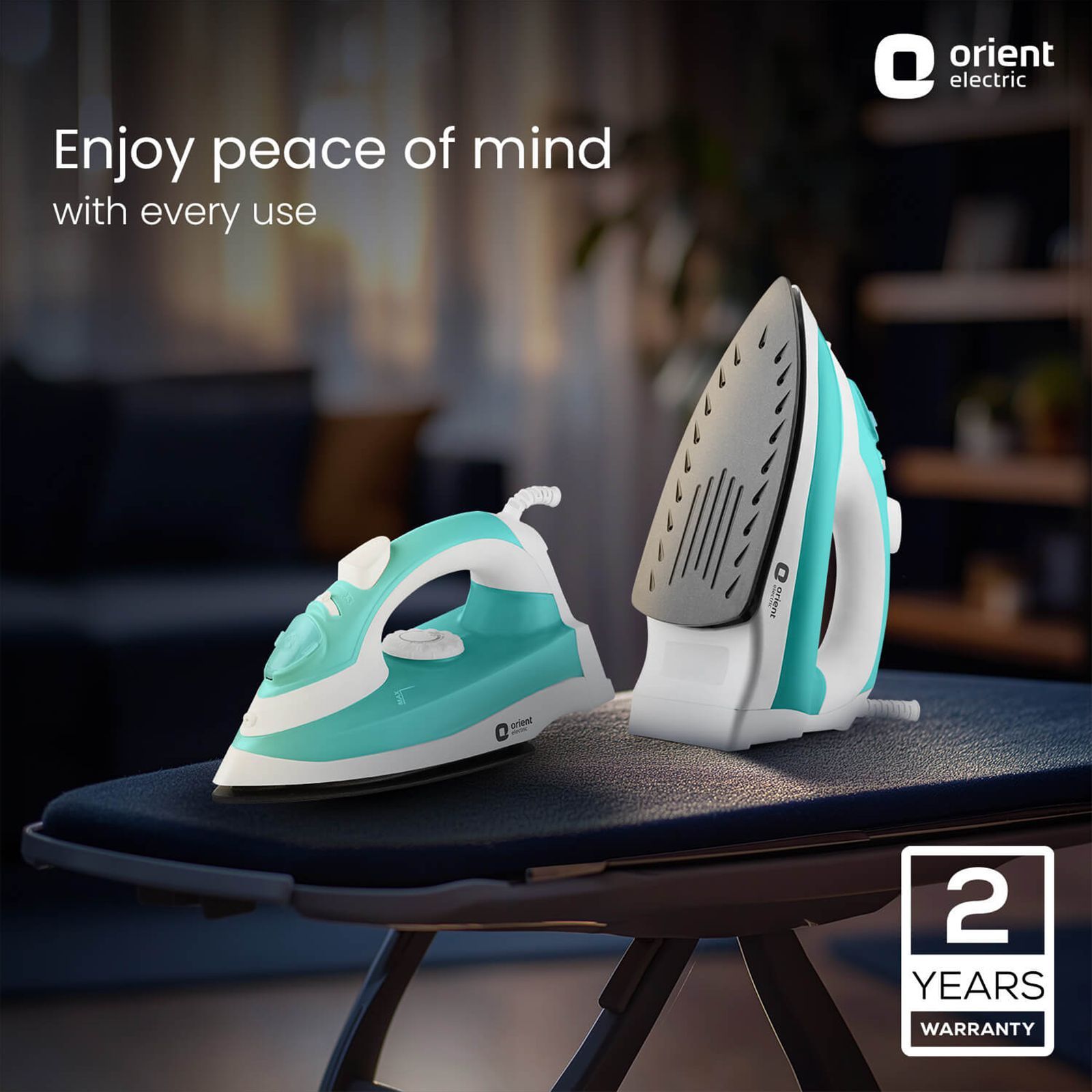 Orient 1440 Watts 200ml Steam Iron (Temperature Control, Green)_12