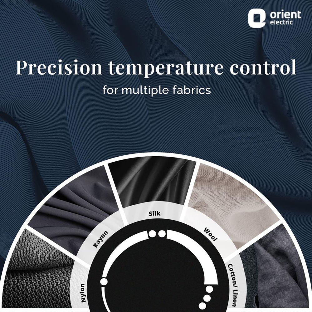 Orient Lyvi 1100 Watts Dry Iron (Quick Heat Technology, White & Blue)_10