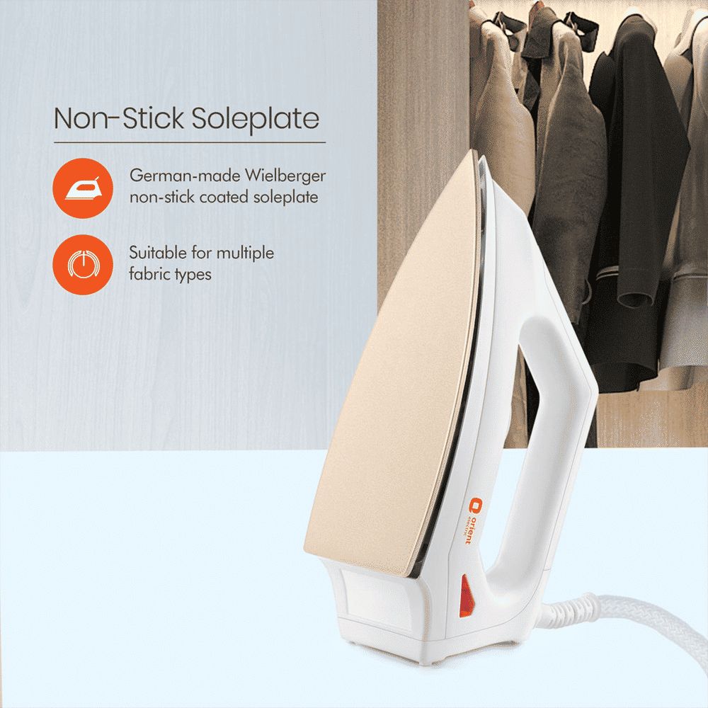 Orient Fabrismooth 1000 Watts Dry Iron (Temperature Control, White)_9