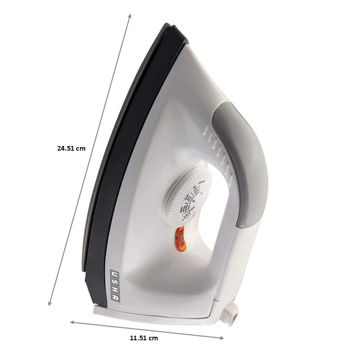 USHA EL 1602 1000 Watts Dry Iron (180 Degree Swivel Cord, White)_2