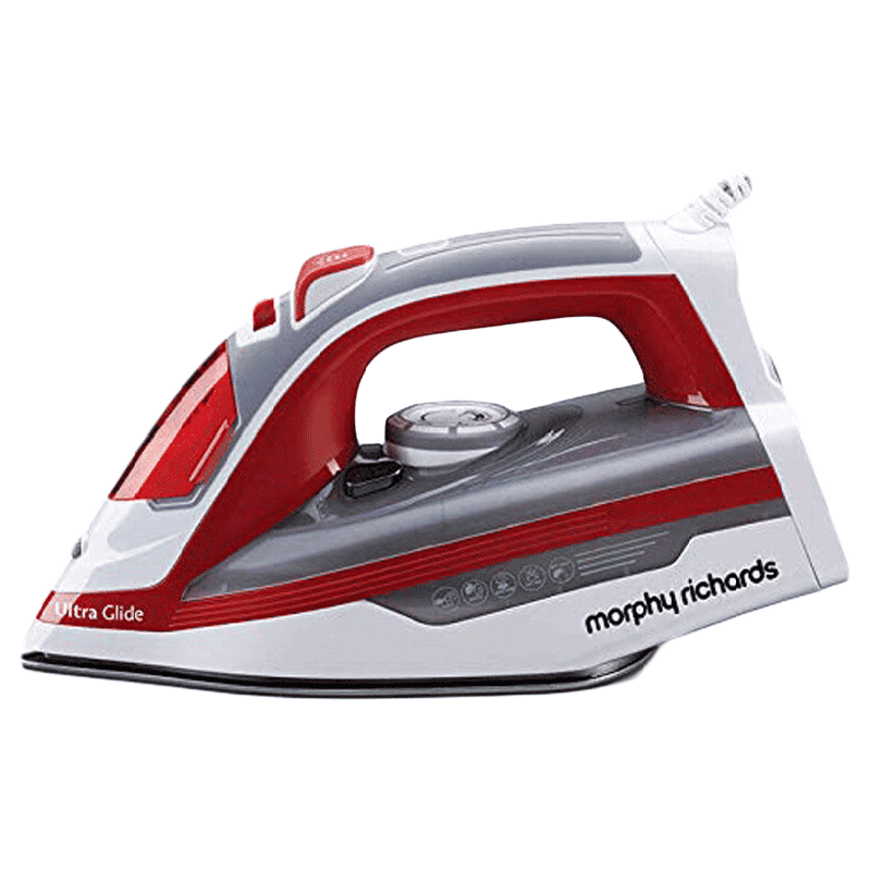 Morphy Richards Ultra Glide 1600 Watts 350ml Steam Iron (Vertical and Horizontal Ironing, Red)_1