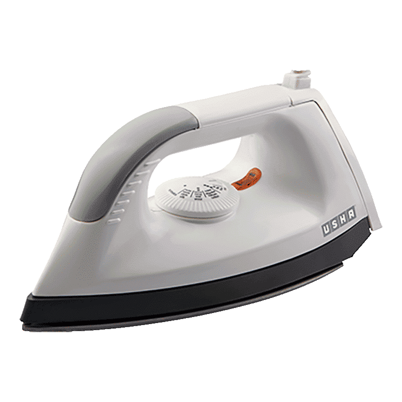 USHA EL 1602 1000 Watts Dry Iron (180 Degree Swivel Cord, White)_1