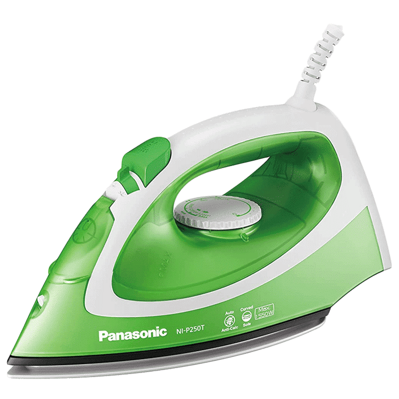 Panasonic NI-P250TGSM 1550 Watts 200ml Steam Iron (Anti-calc System, Green) Panasonic NI-P250TGSM 1550 Watts 200ml Steam Iron (Anti-calc System, Green)_1