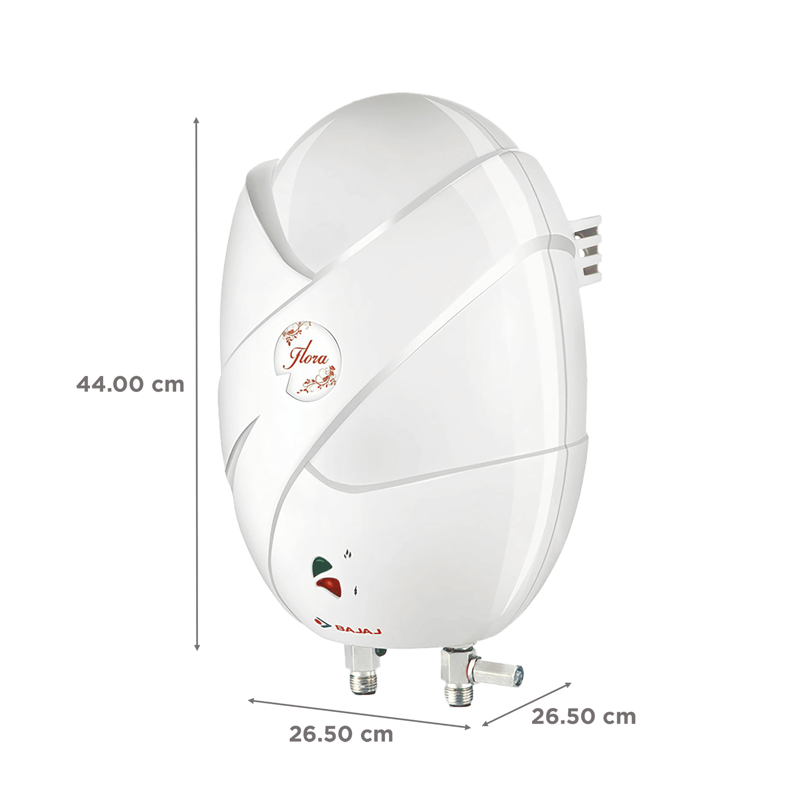 BAJAJ Flora 3 Litre 4 Star Vertical Instant Geyser with Swirl Flow Technology (White)_2