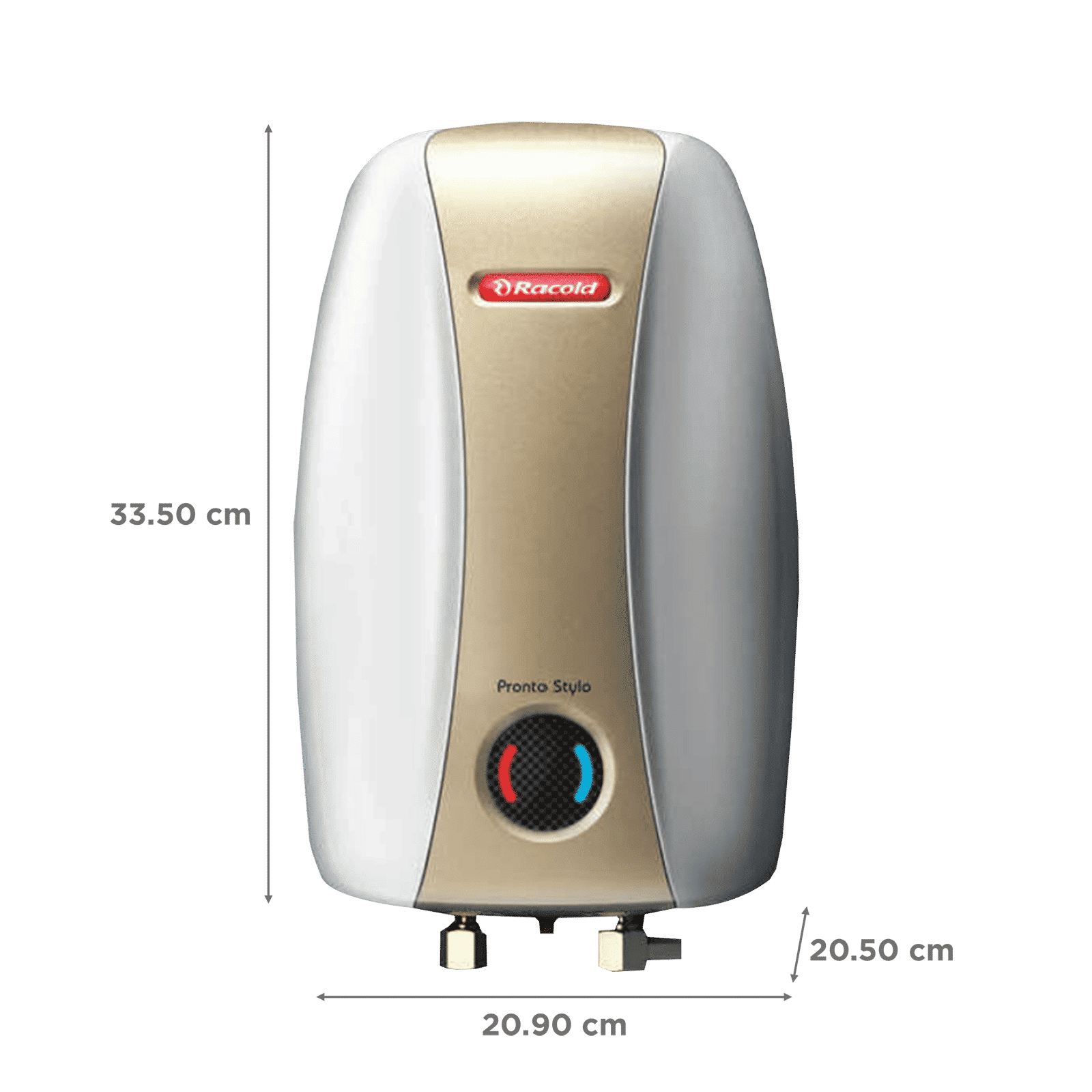 Racold Pronto Stylo 3 Litre 5 Star Vertical Instant Geyser with Anti-Syphon System (Golden & Grey) Racold Pronto Stylo 3 Litre 5 Star Vertical Instant Geyser with Anti-Syphon System (Golden & Grey)_2