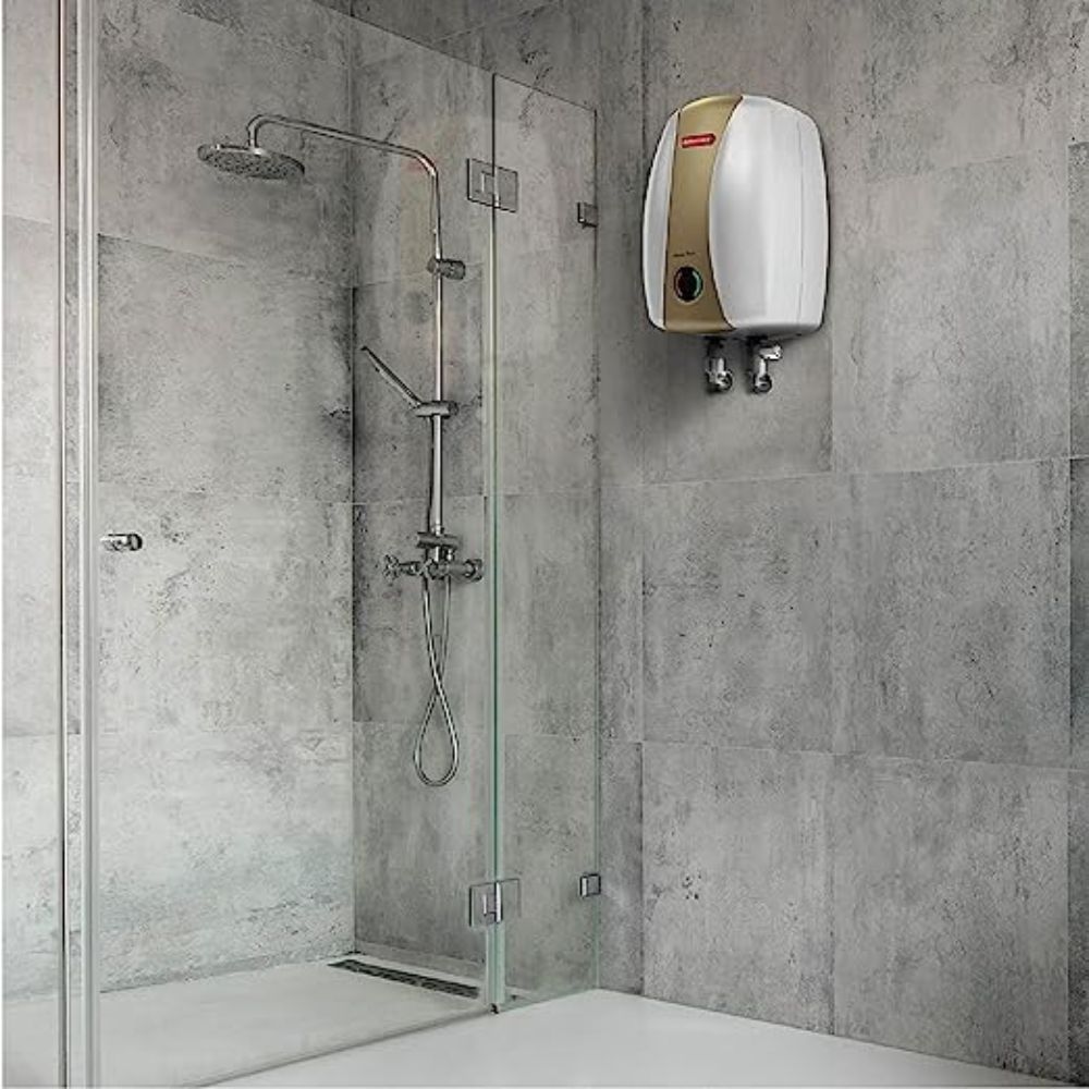 Racold Pronto Stylo 3 Litre 5 Star Vertical Instant Geyser with Anti-Syphon System (Golden & Grey) Racold Pronto Stylo 3 Litre 5 Star Vertical Instant Geyser with Anti-Syphon System (Golden & Grey)_5