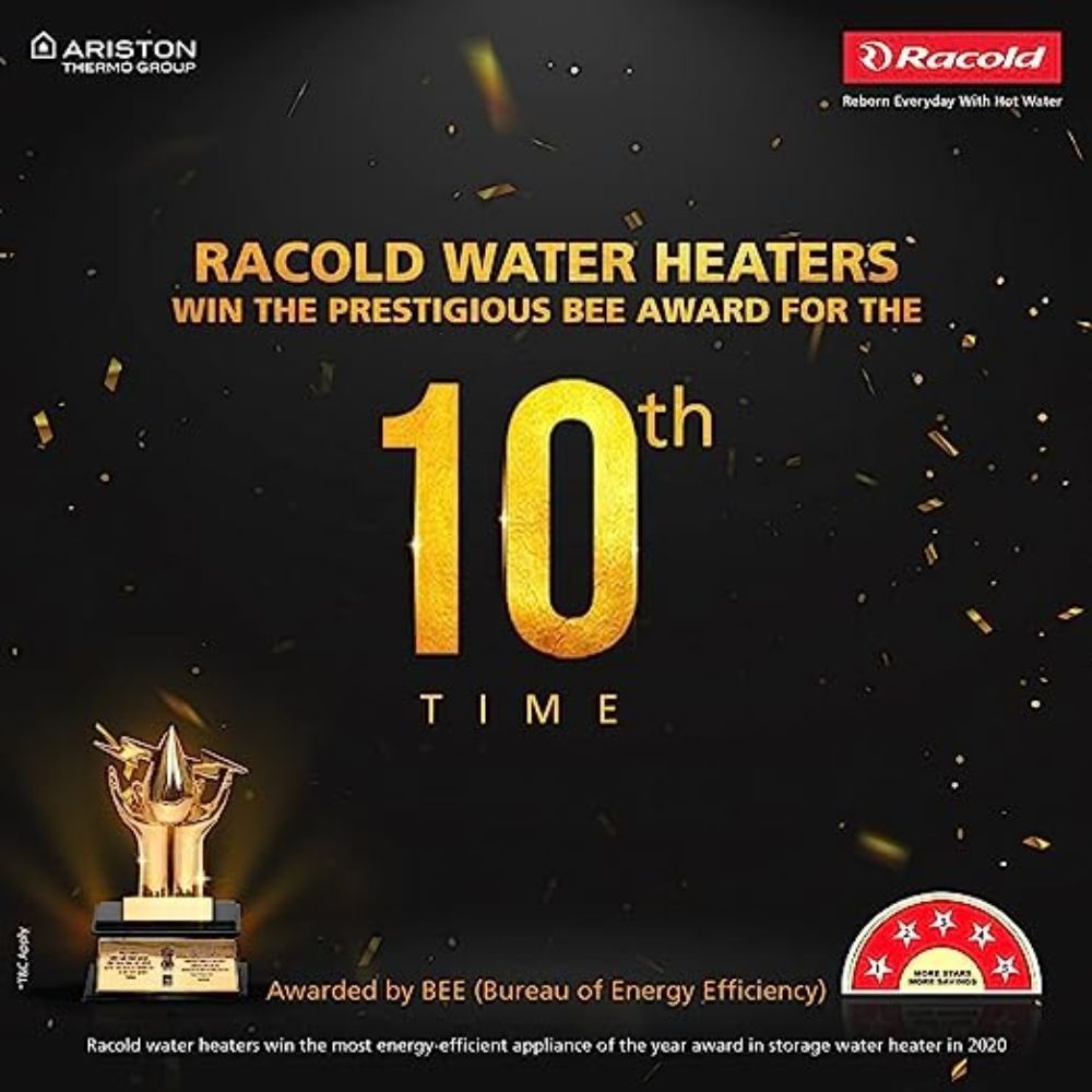 Racold Pronto Stylo 3 Litre 5 Star Vertical Instant Geyser with Anti-Syphon System (Golden & Grey) Racold Pronto Stylo 3 Litre 5 Star Vertical Instant Geyser with Anti-Syphon System (Golden & Grey)_6