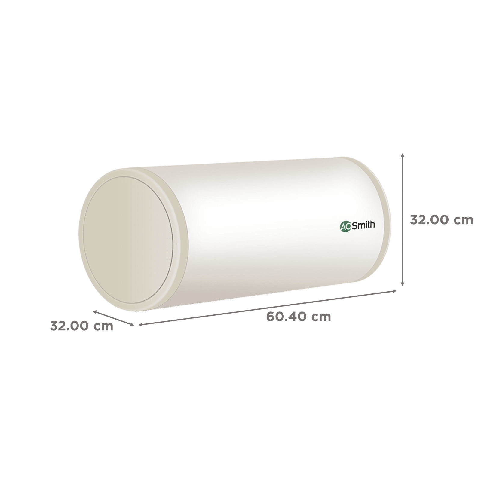 AO Smith HAS 15 Litre 3 Star Horizontal Storage Geyser with Safety Valve (White)_2