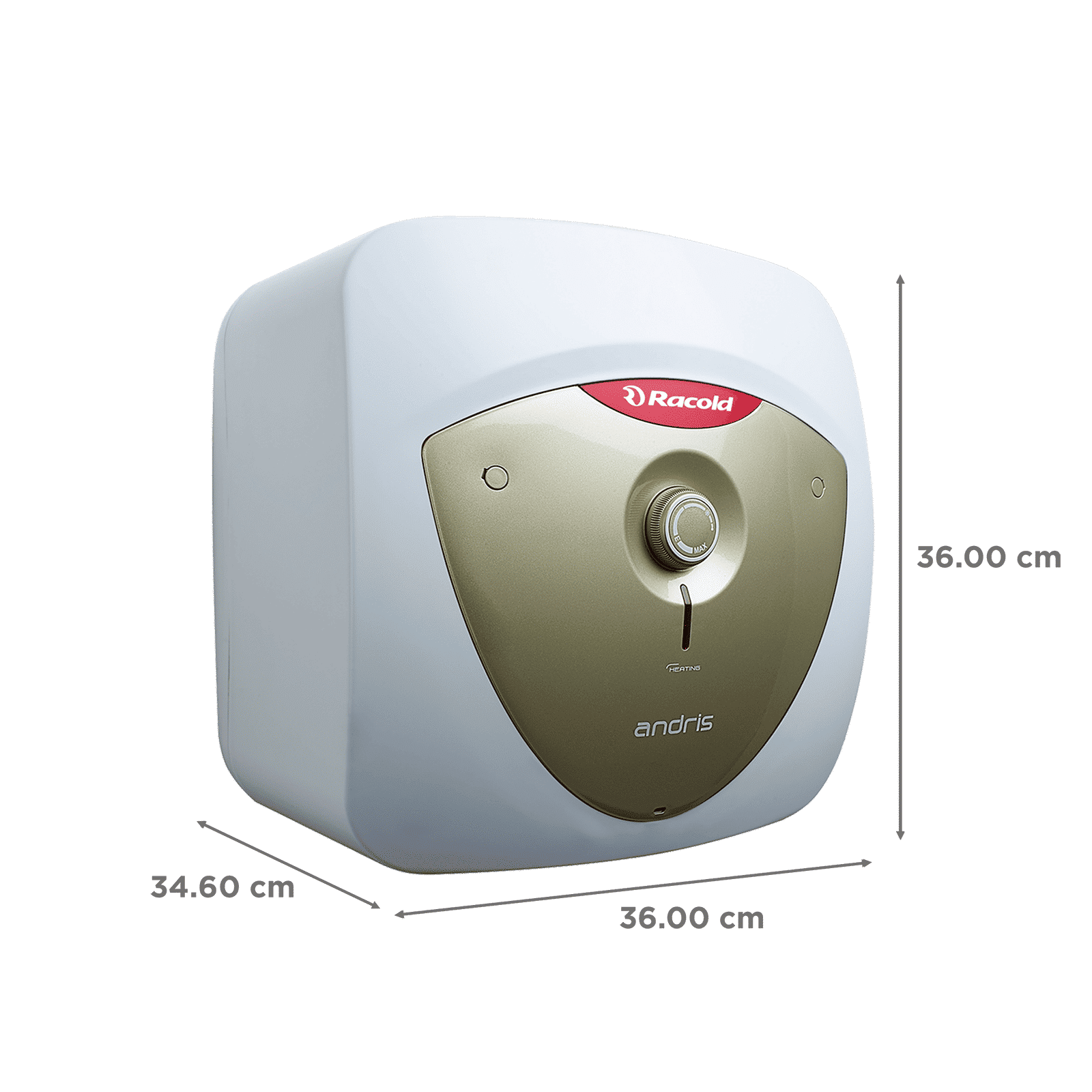 Racold Andris Lux Plus 15 Litre 5 Star Vertical Storage Geyser with Titanium Plus Technology (White & Gold)_2