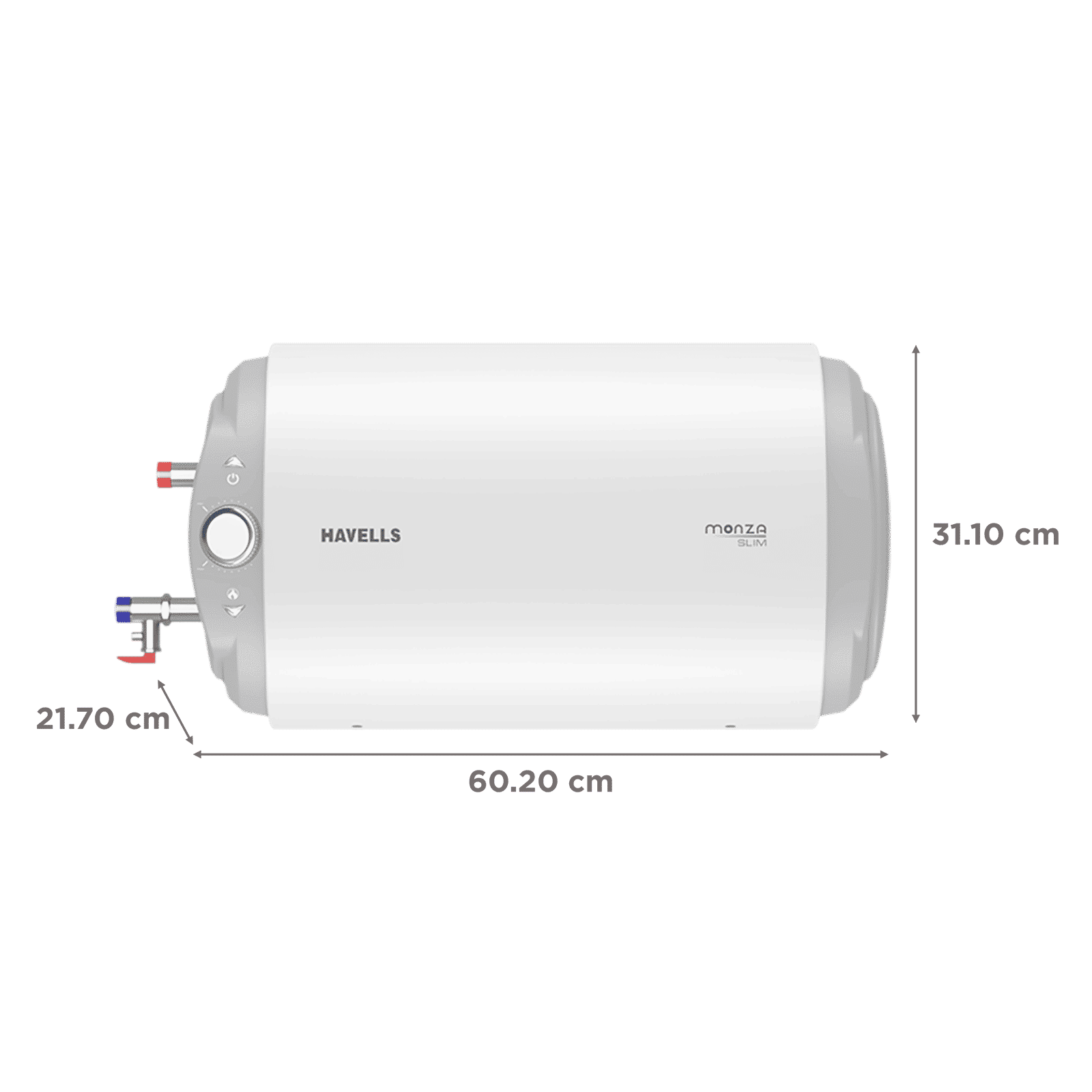 HAVELLS Monza Slim 15 Litres 4 Star Horizontal Storage Water Geyser with Hidden LED Display (White)_2