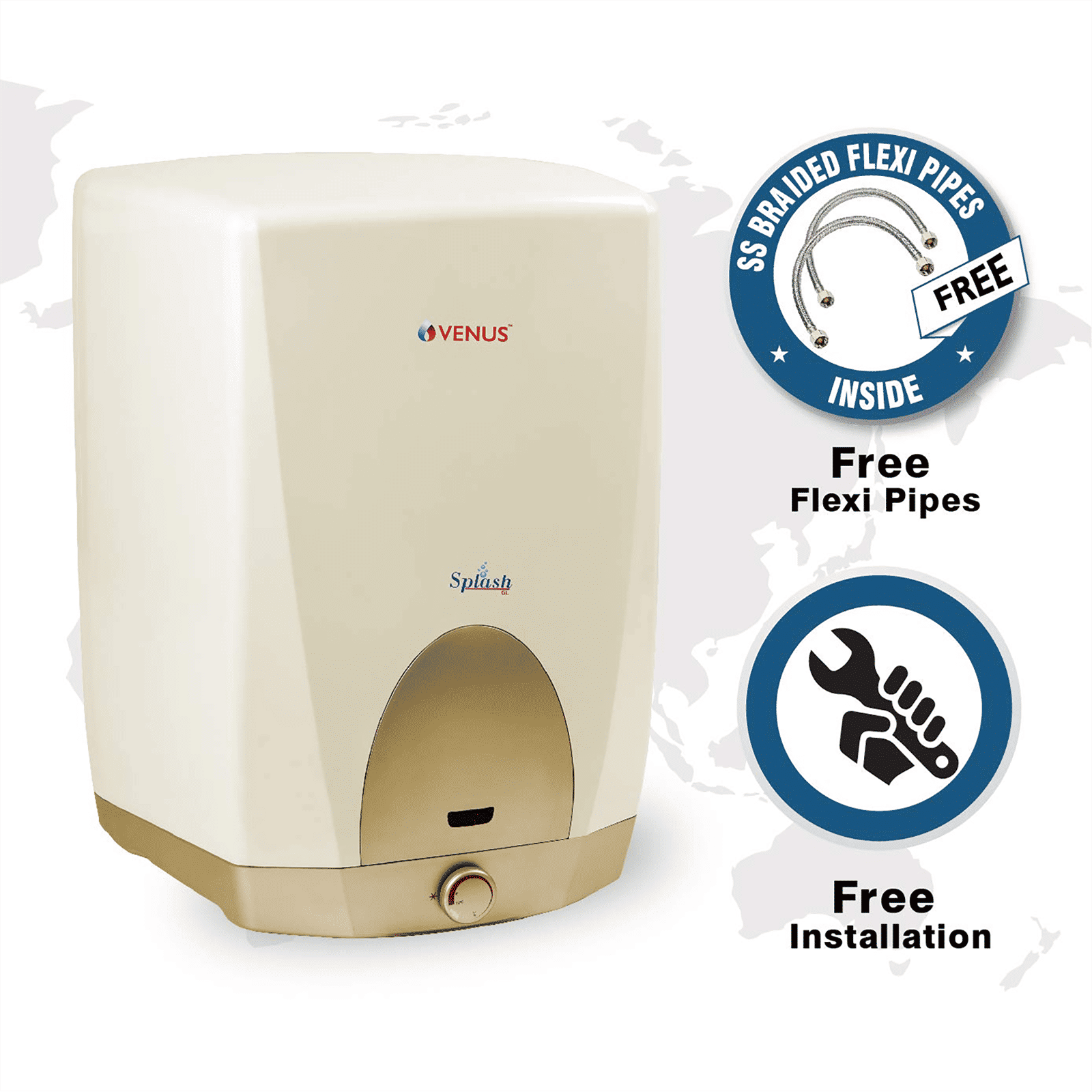 VENUS Splash 15 Litre 5 Star Vertical Storage Geyser with Scale Guard Technology (Honey Gold)_6