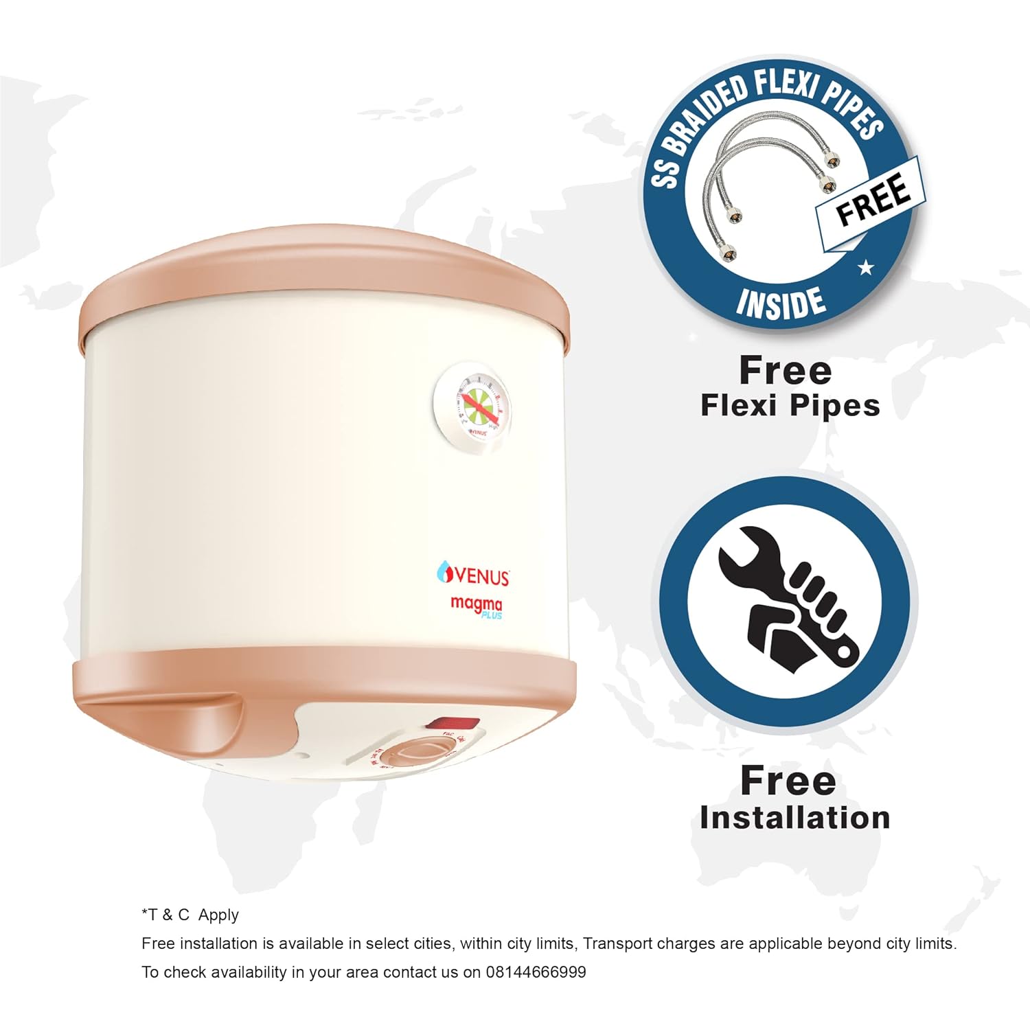 VENUS Magma Plus 6 Litres Storage Water Heater (3000 Watts, 6GV, Ivory)_6