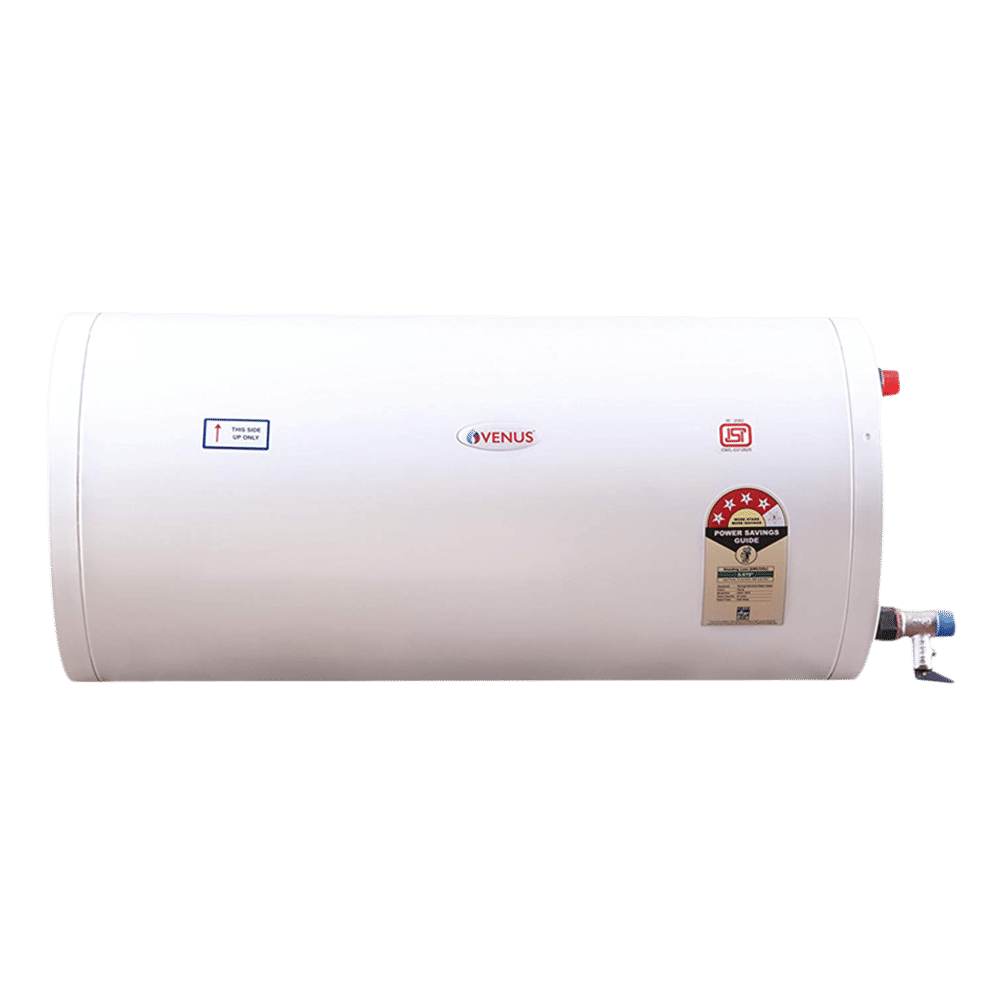 VENUS Slim 25 Litre 3 Star Horizontal Storage Geyser with Automated Plant European Technology (White)_1