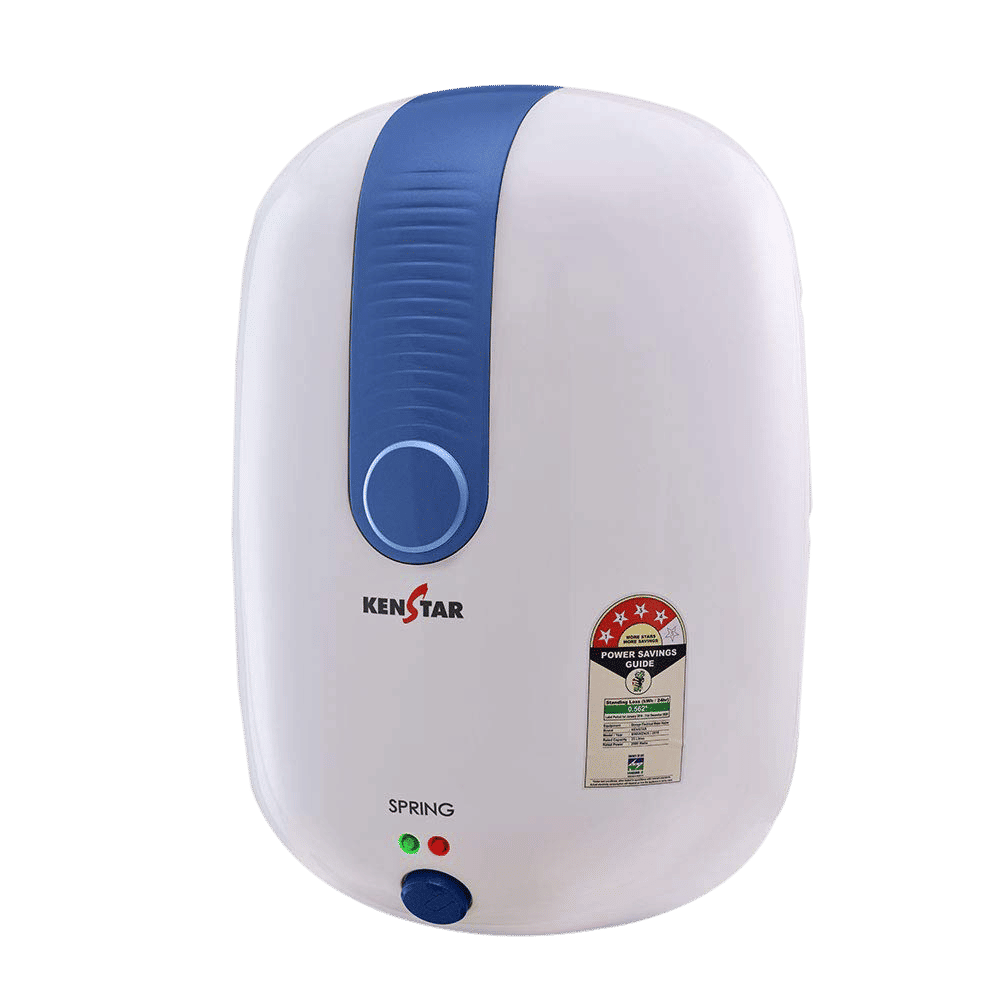 KENSTAR Spring 25 Litres 4 Star Vertical Storage Water Geyser with Glass Line Coated (White/Blue)_4