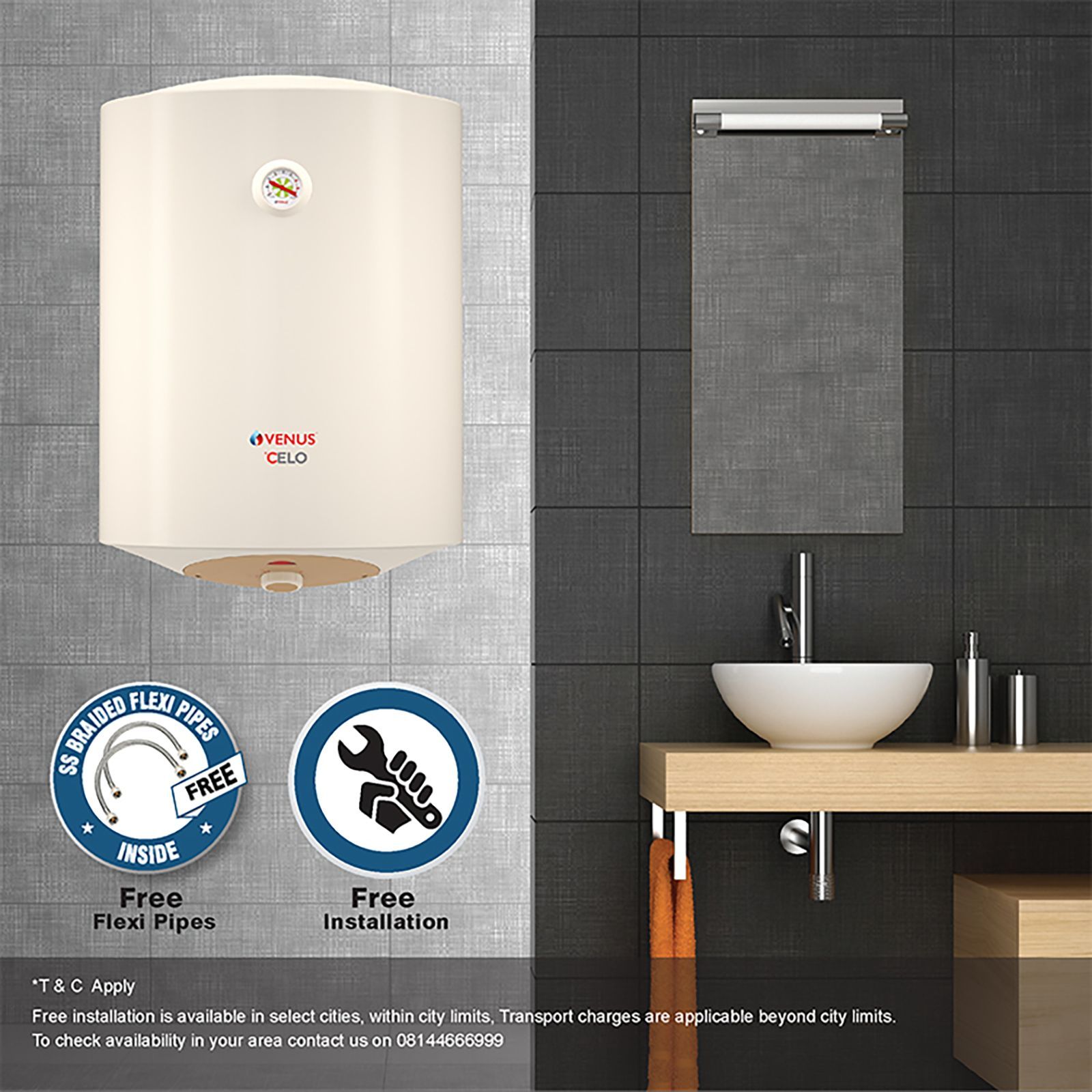 VENUS Celo 25 Litre 5 Star Vertical Storage Geyser with Scale Guard Technology (Ivory)_8