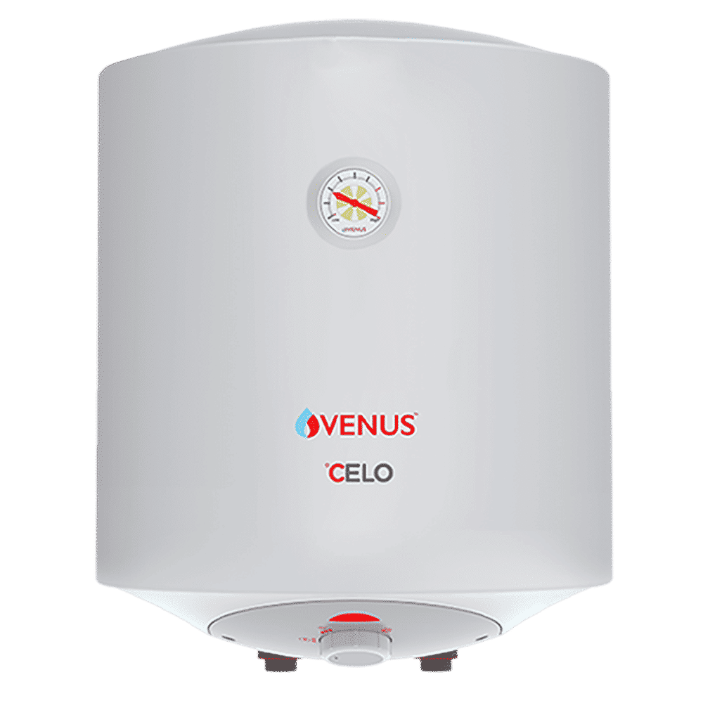 VENUS Celo 10 Litres 5 Star Vertical Storage Water Geyser with Hard Water Protection (White)_1