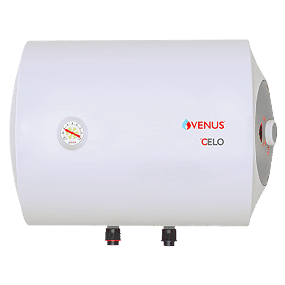 VENUS Celo 15 Litres 5 Star Horizontal Storage Water Geyser with Hard Water Protection (White)_1