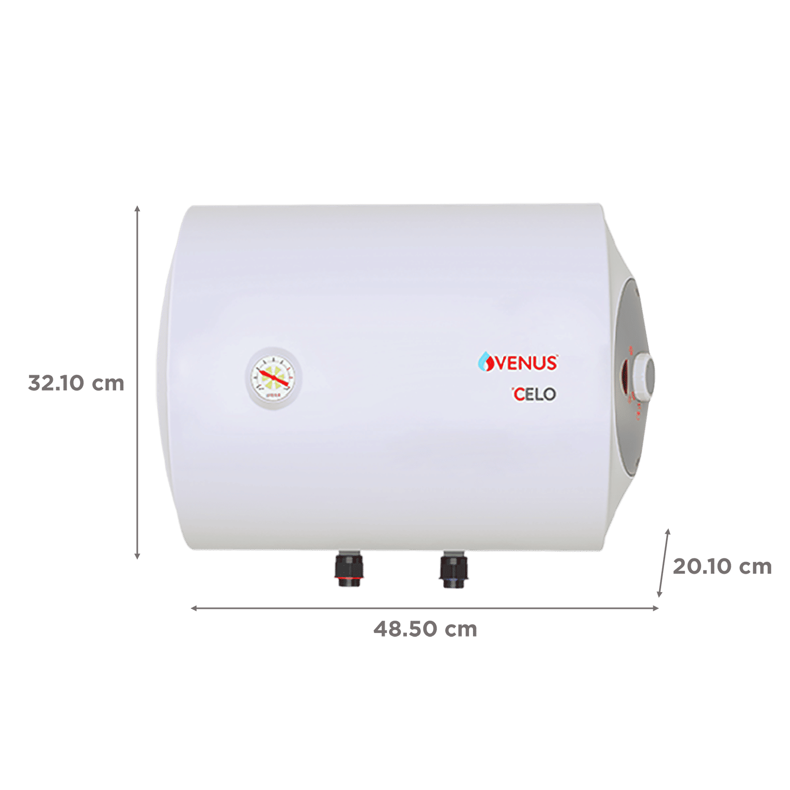 VENUS Celo 15 Litres 5 Star Horizontal Storage Water Geyser with Hard Water Protection (White)_2