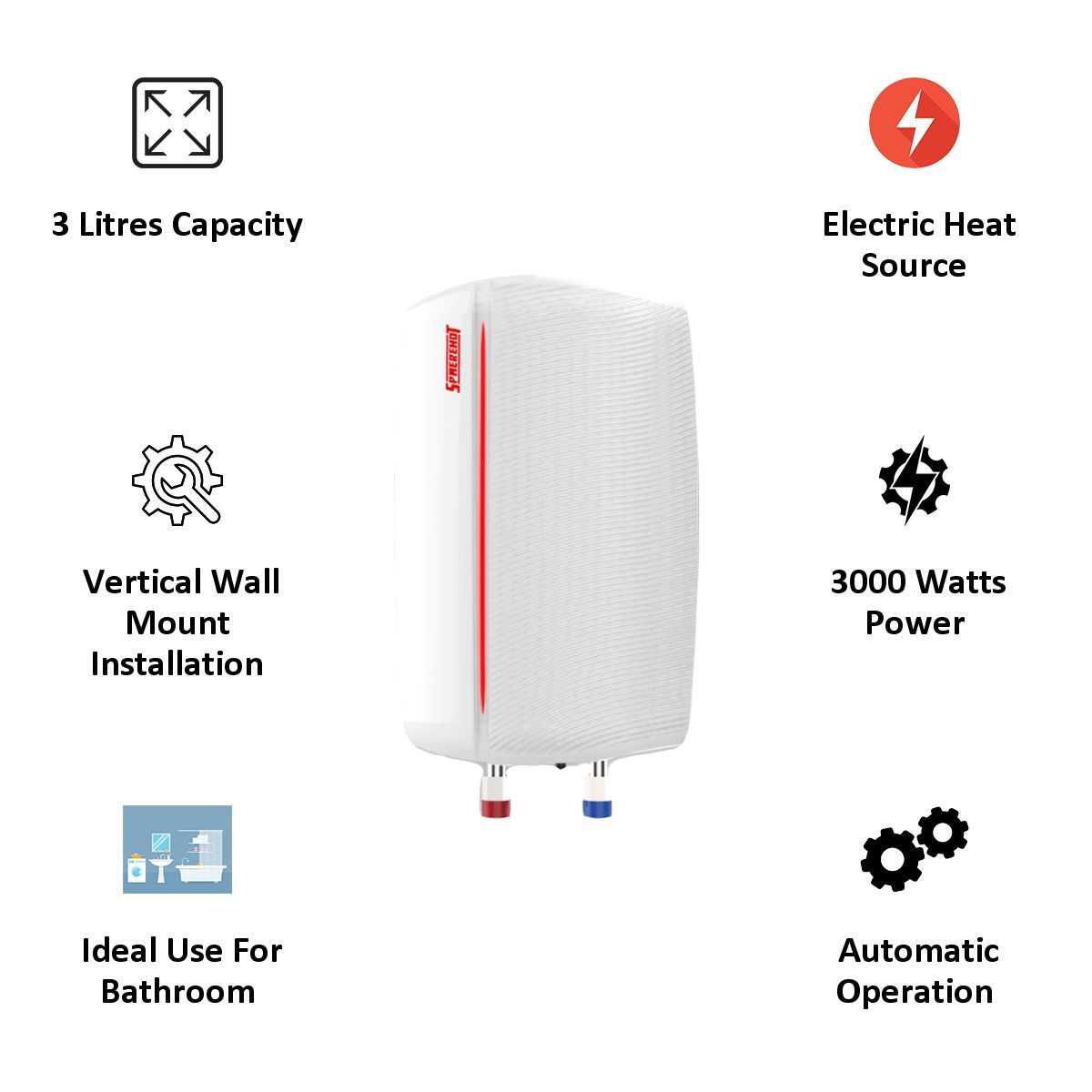 Spherehot Haute 3 Litres Instant Water Geyser (4500 Watts, IWHU007, White) Spherehot Haute 3 Litres Instant Water Geyser (4500 Watts, IWHU007, White)_4