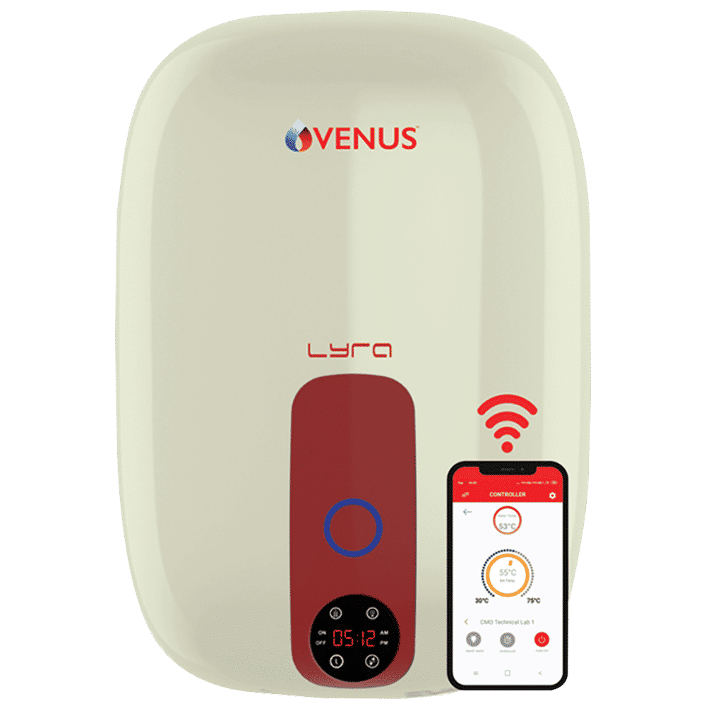 VENUS Lyra Nexus 15 Litre 5 Star Vertical Smart Geyser with Wi-Fi Technology (Ivory) VENUS Lyra Nexus 15 Litre 5 Star Vertical Smart Geyser with Wi-Fi Technology (Ivory)_1
