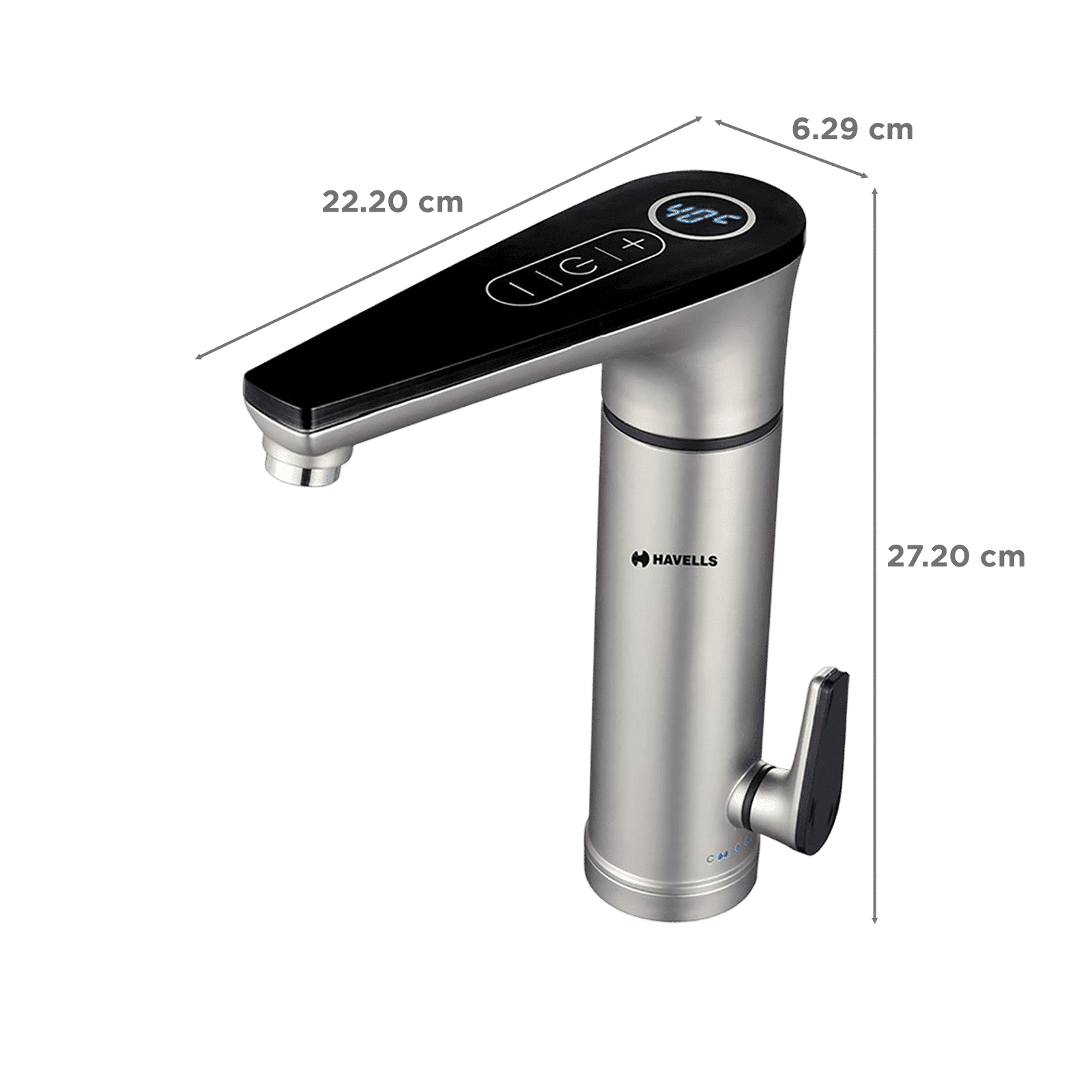 HAVELLS Linea Electric Hot Water Tap (3300 Watts, GHWELOTWS003, Silver)_2