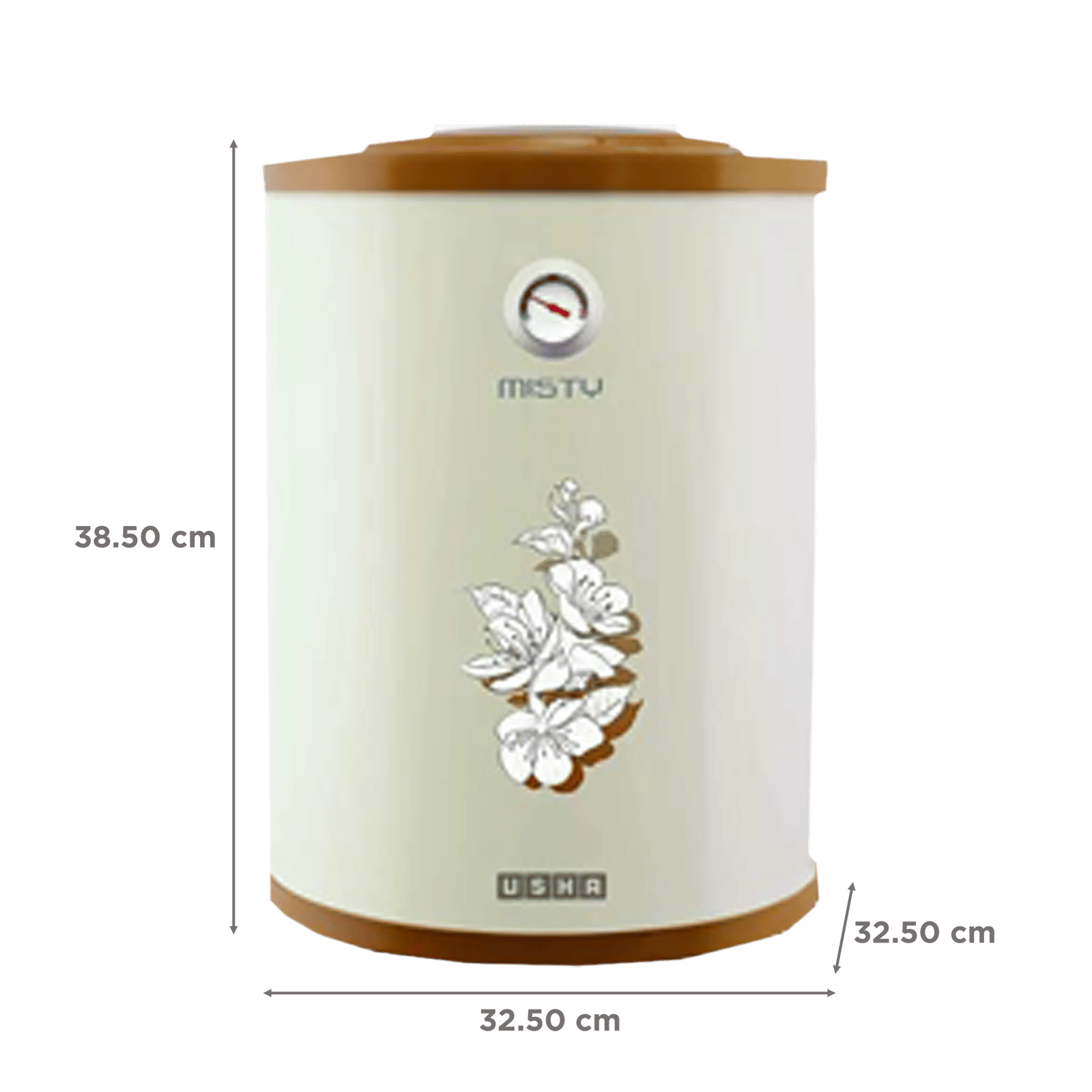 USHA Misty 10 Litre 5 Star Vertical Storage Geyser with Whirl Flow Technology (Ivory Cherry Blossom)_2