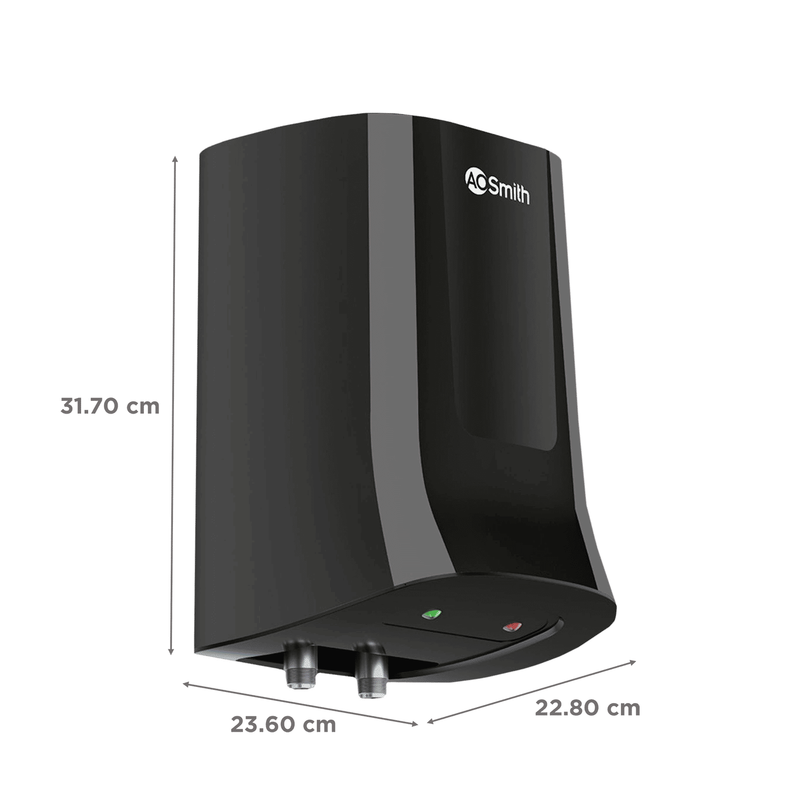 AO Smith MiniBot 3 Litres 5 Star Vertical Instant Water Geyser with Long lasting Anode Rod (Black) AO Smith MiniBot 3 Litres 5 Star Vertical Instant Water Geyser with Long lasting Anode Rod (Black)_2