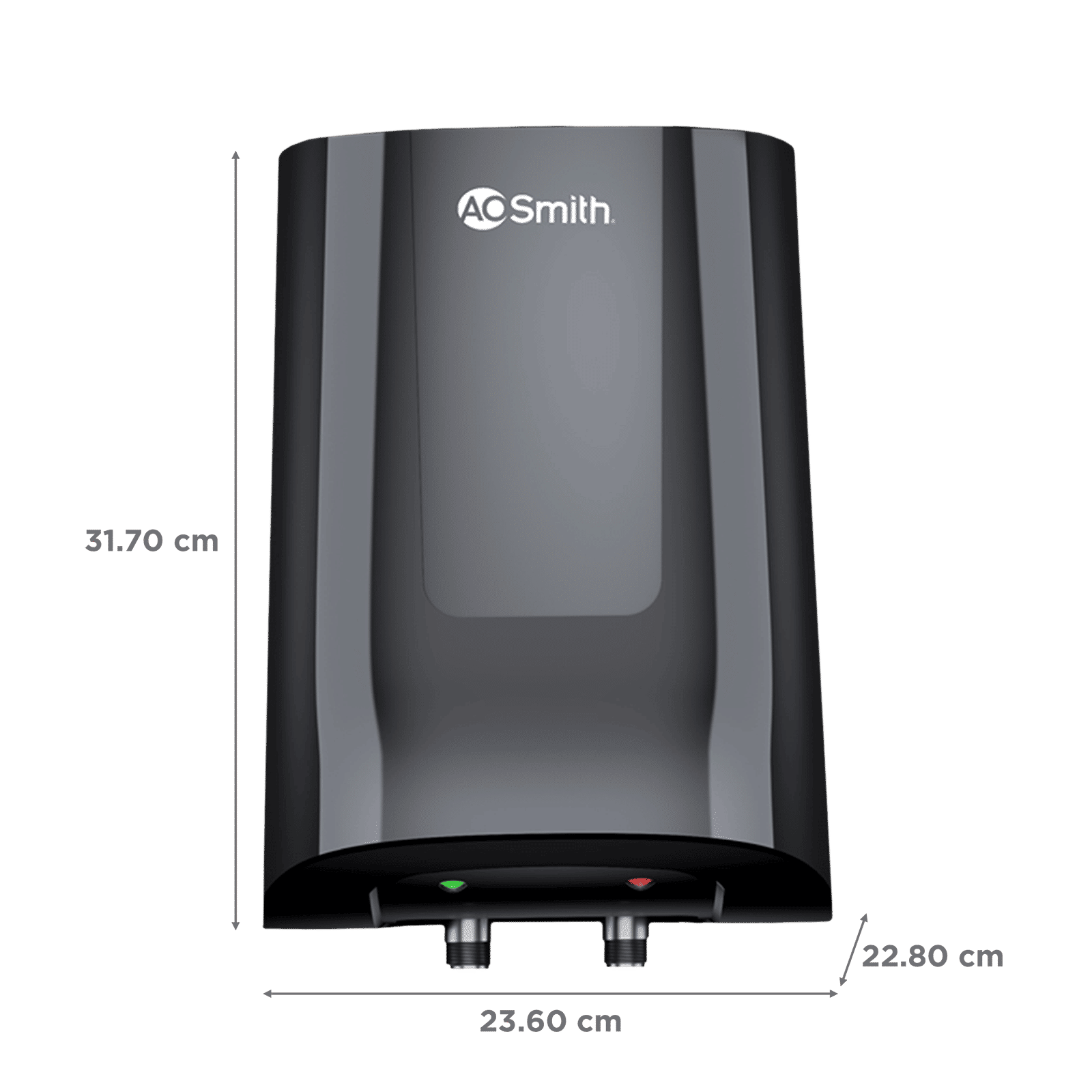 AO Smith MiniBot 3 Litres 5 Star Vertical Instant Water Geyser with Glass Coated (Black)_2