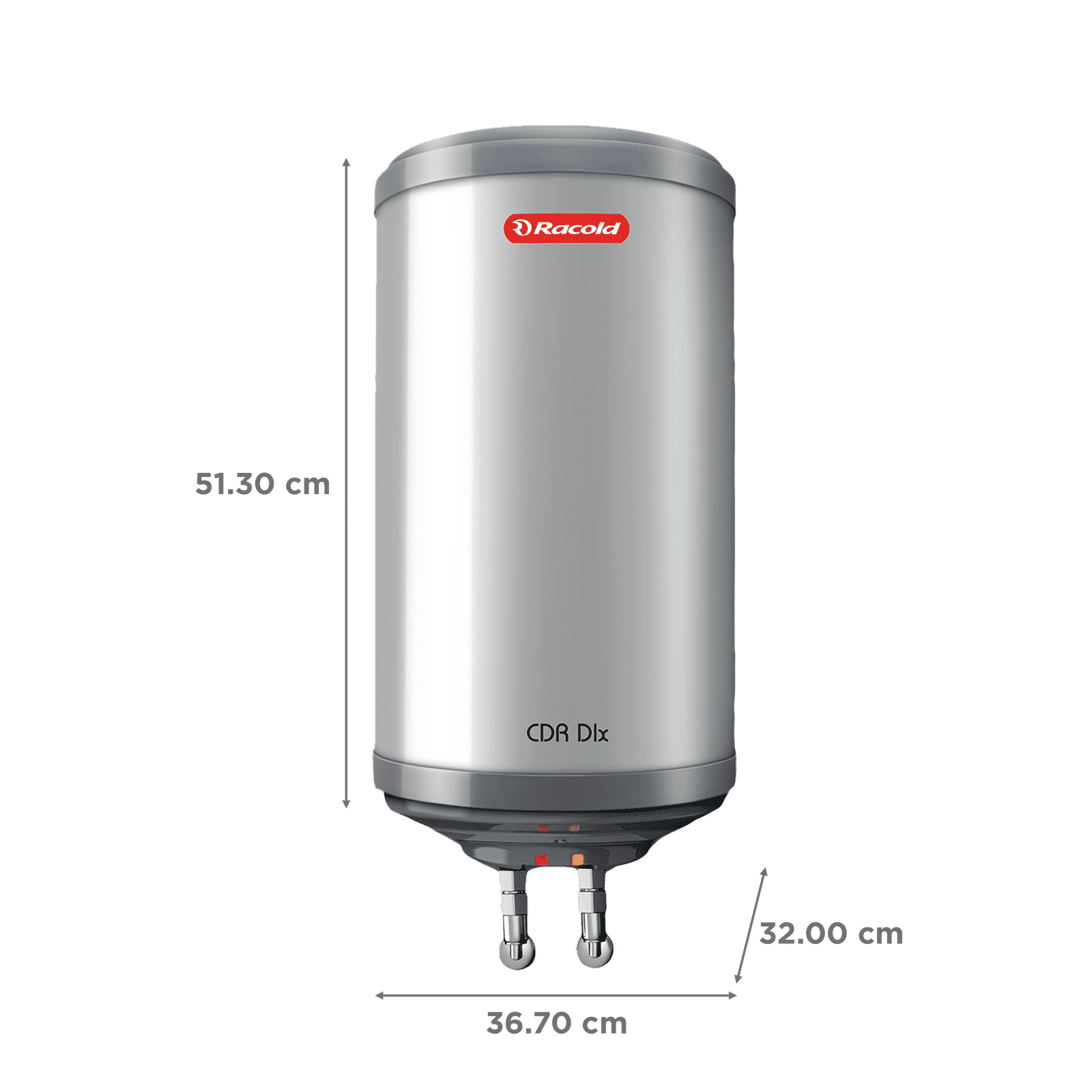 Racold CDR DLX 25 Litre 5 Star Vertical Storage Geyser with Titanium Plus Technology (White & Grey Dome)_2